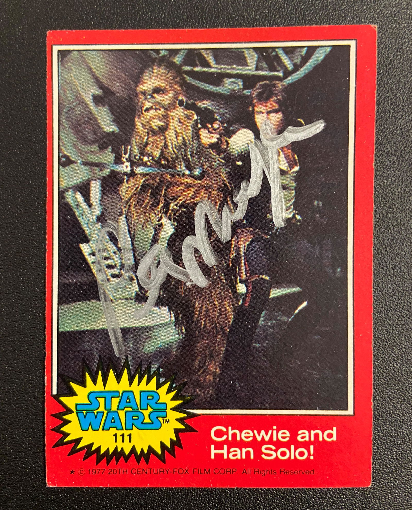 Peter Mayhew Autographed 1977 Star Wars Card (1 of 1)