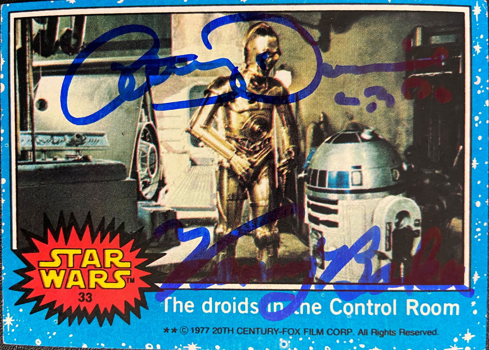 Anthony Daniels and Kenny Baker Autographed 1977 Star Wars Card (1 of 1)