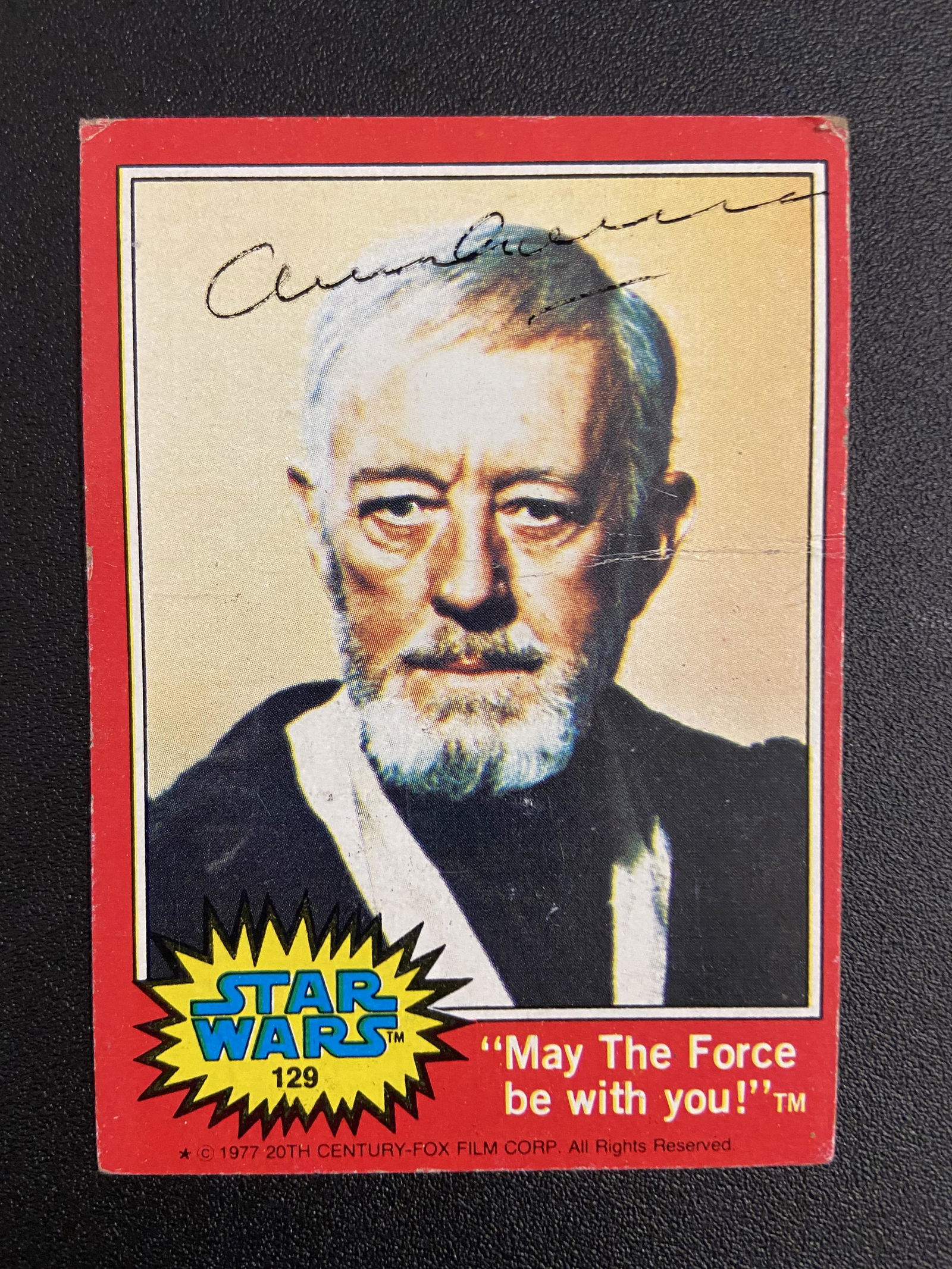 Alec Guinness Autographed 1977 Star Wars Card (1 of 1)