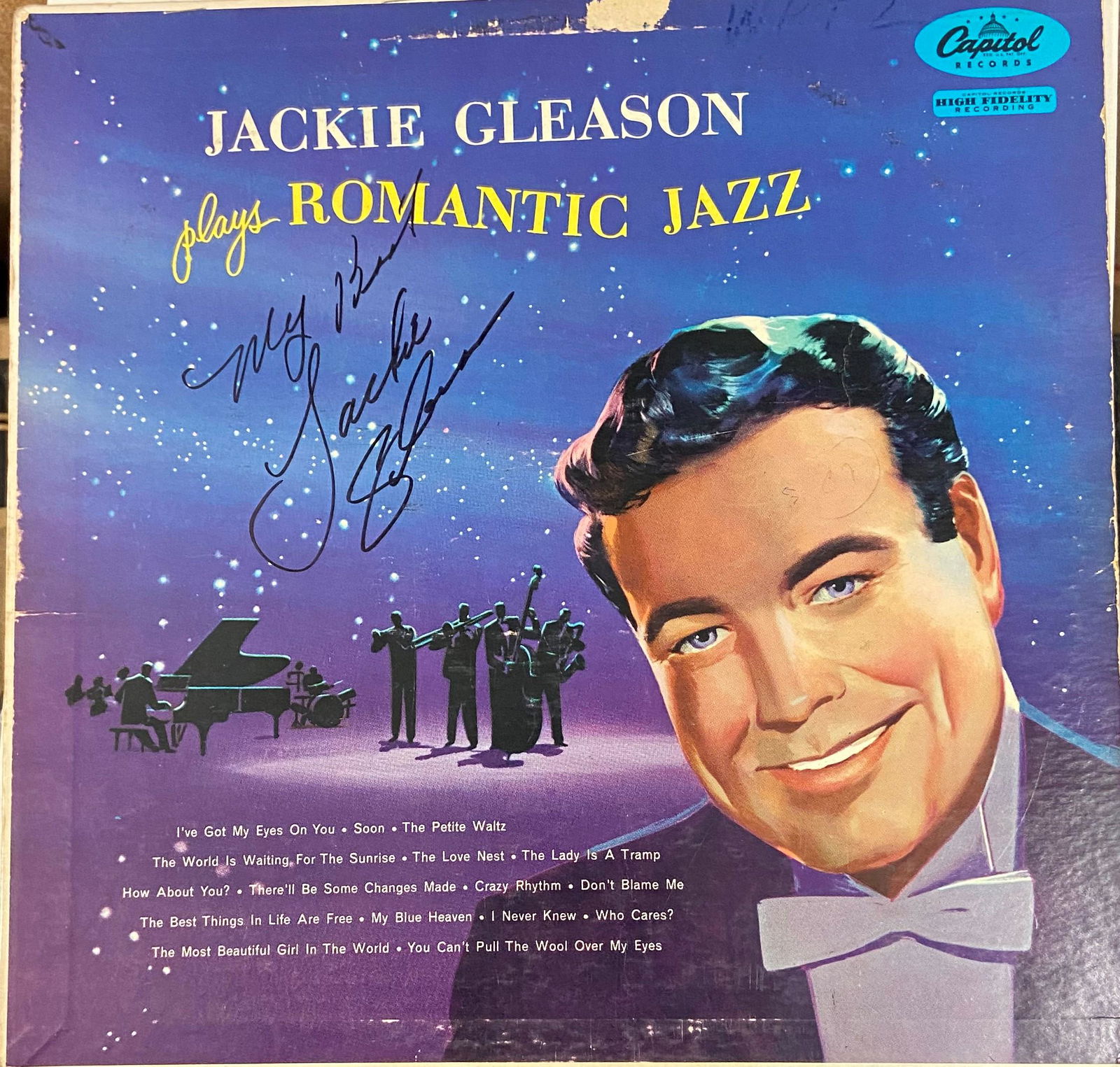 Jackie Gleason Autographed Album Cover (1 of 1)