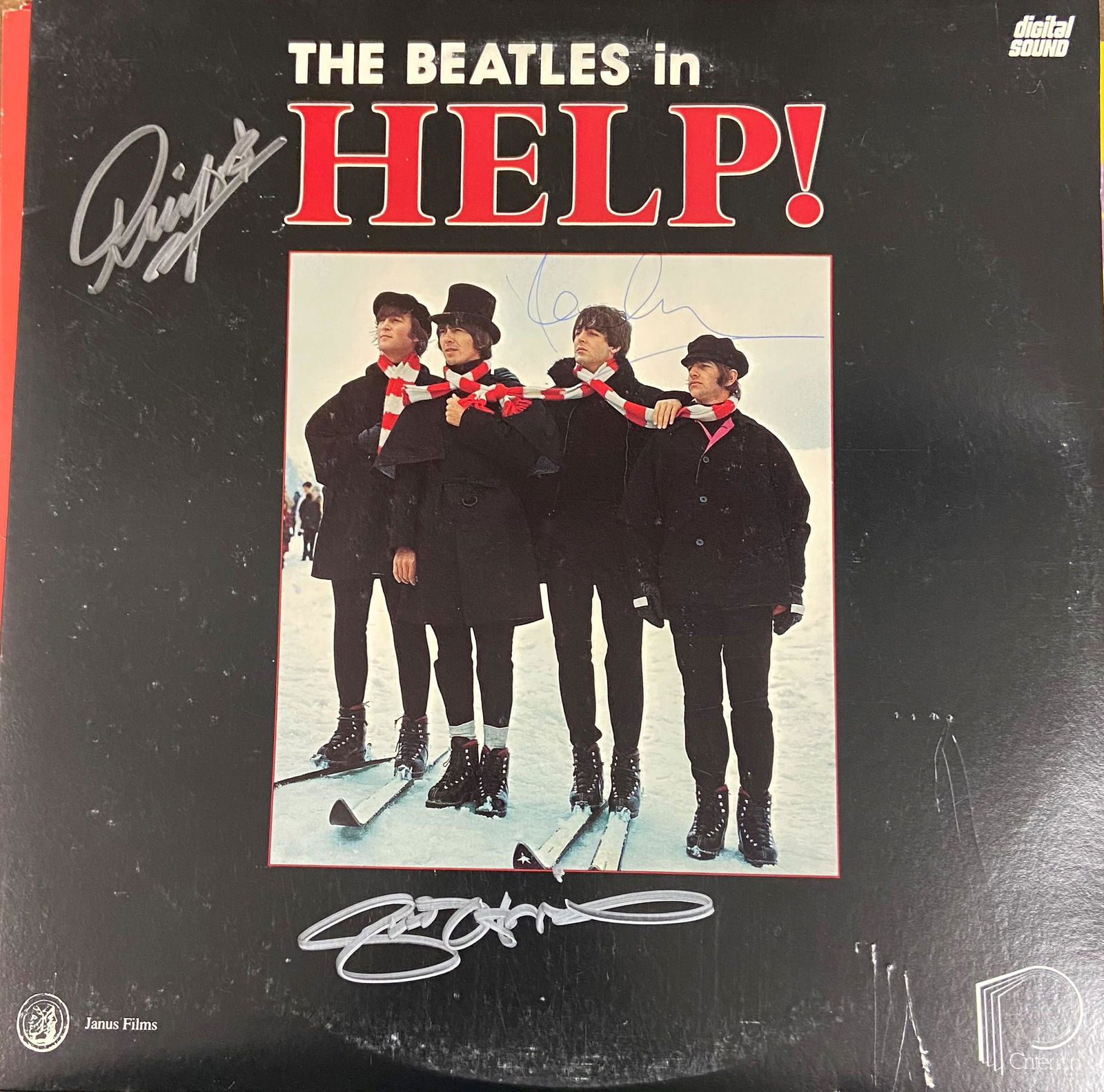 Beatles Autographed Laser Disc, Ringo Paul George (1 of 1)