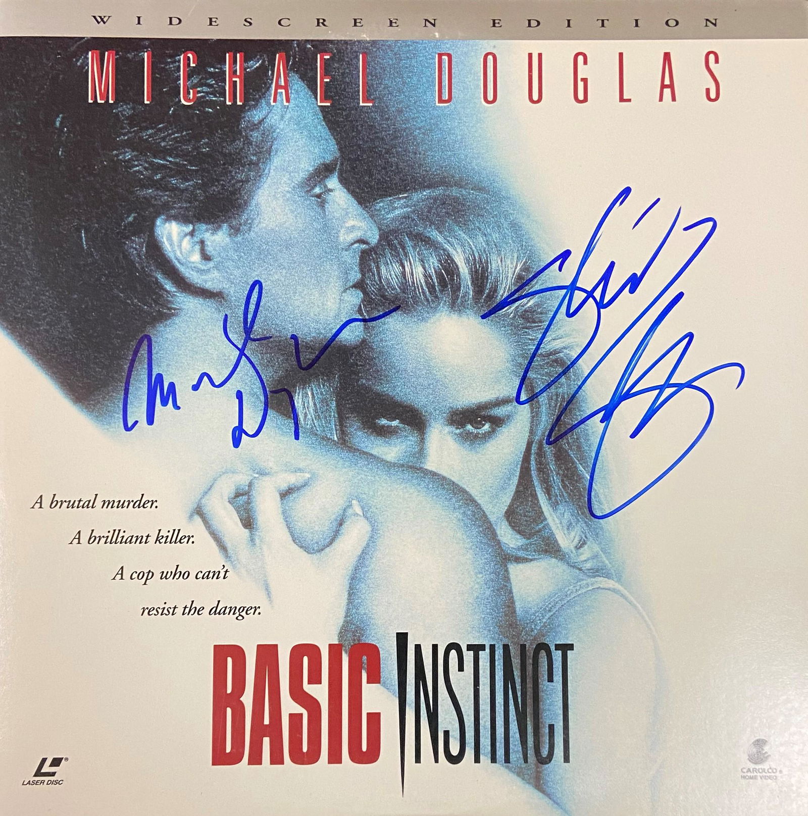 Basic Instinct Autographed Laser Disc, Douglas and Stone (1 of 1)