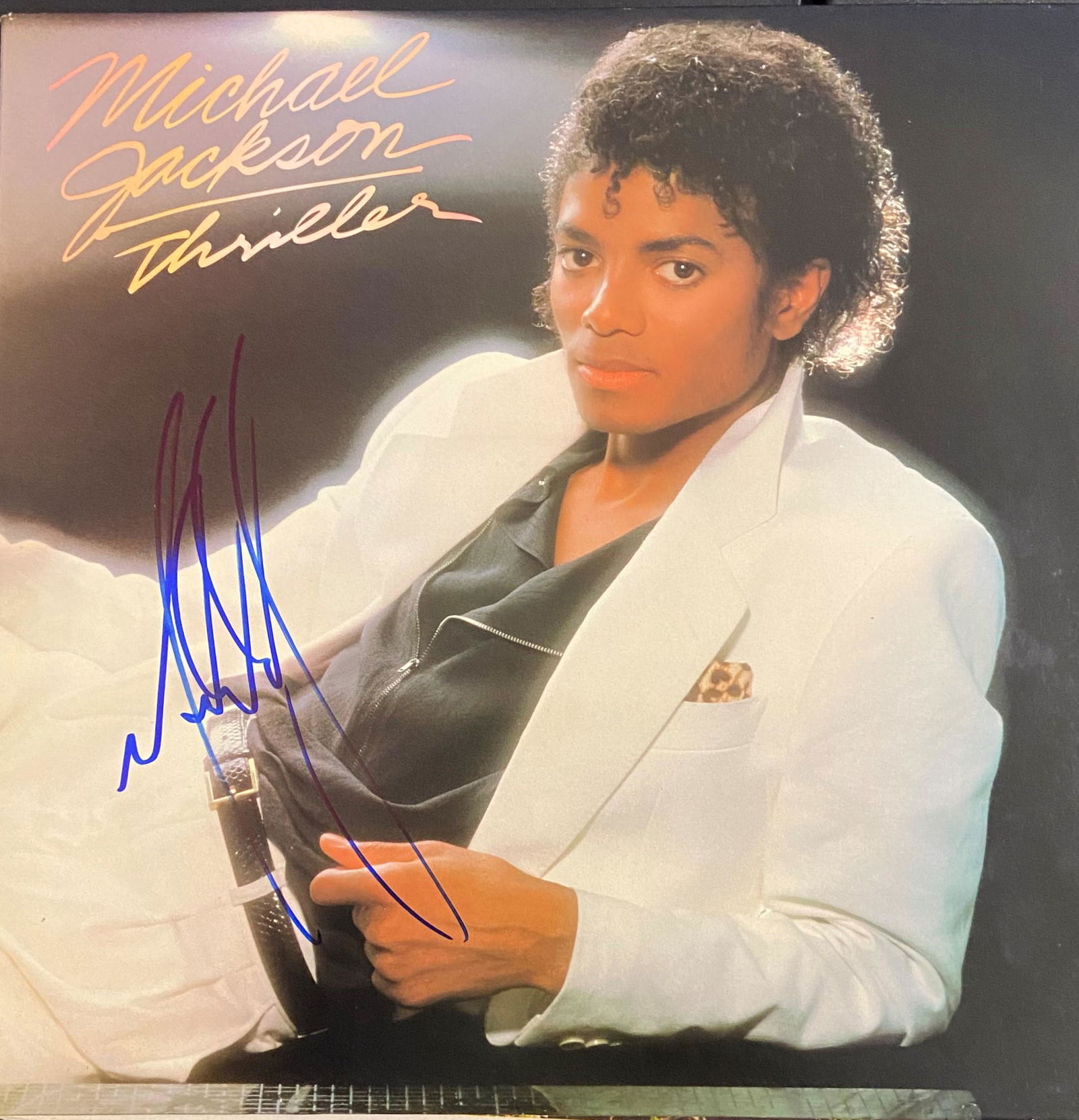 Michael Jackson Autographed Album Cover (1 of 1)