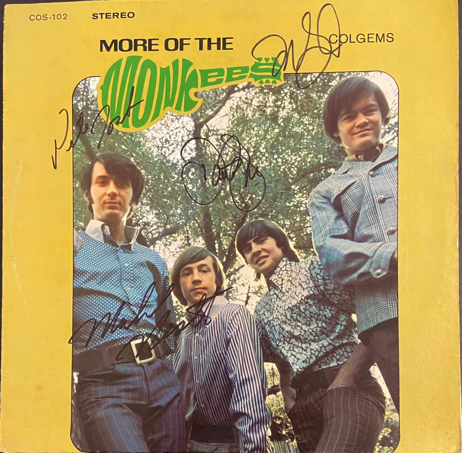 The Monkees Autographed Album Cover, signed by all (1 of 1)