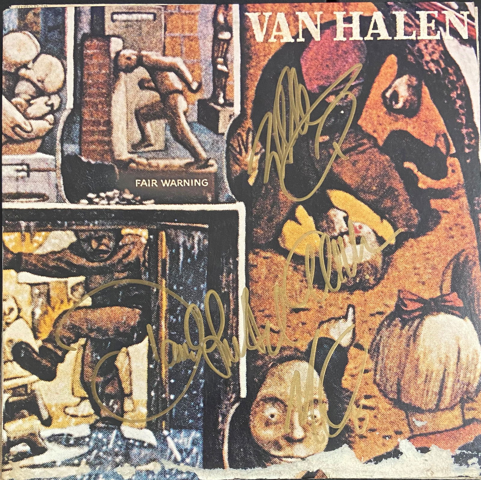 Van Halen Autographed Album Cover, signed by all (1 of 1)