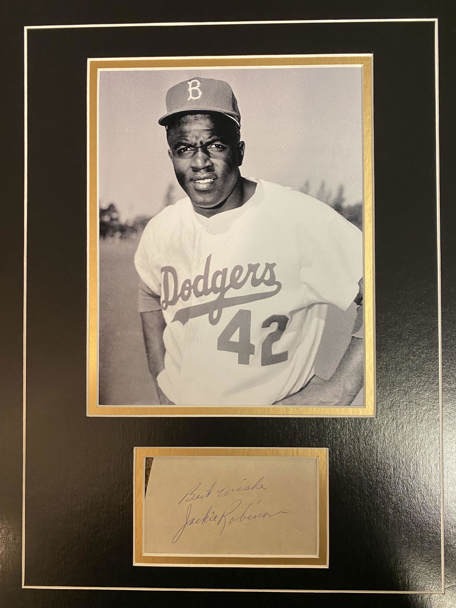 Jackie Robinson Autograph Display (1 of 1)