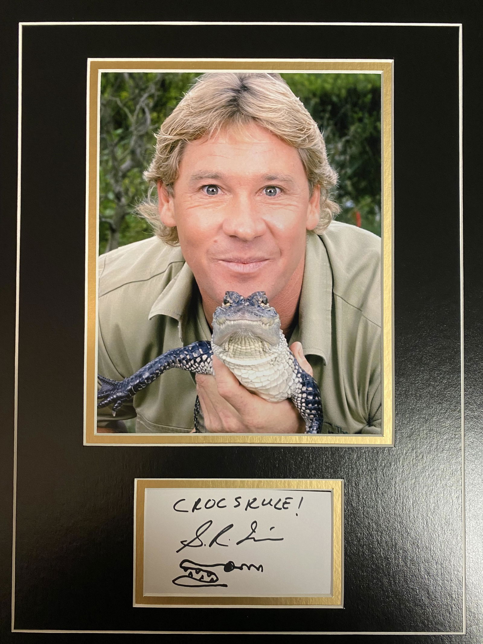 Steve Irwin Autograph Display (1 of 1)