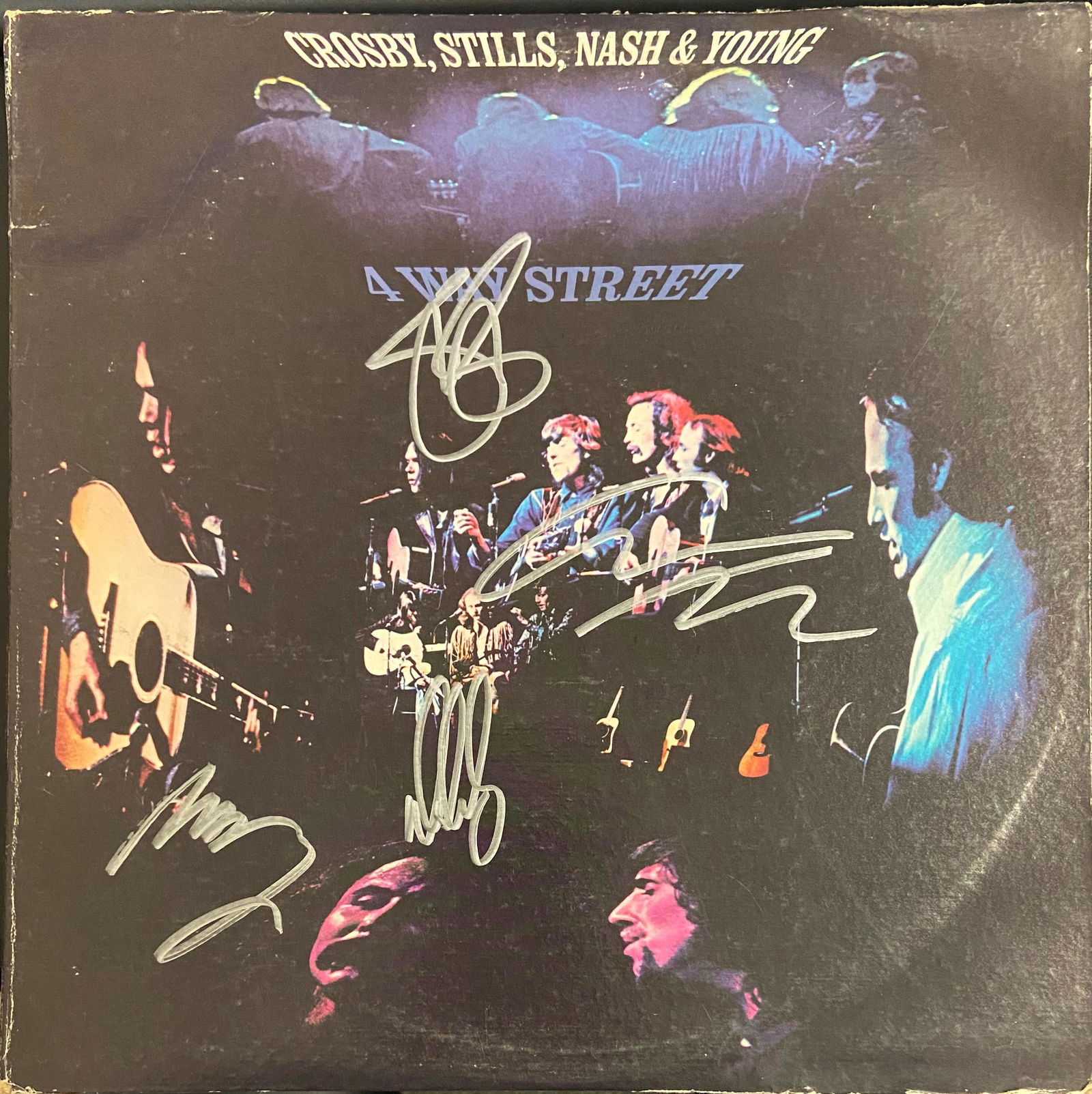 Crosby, Stills, Nash, and Young Autographed Album Cover, signed by all (1 of 1)