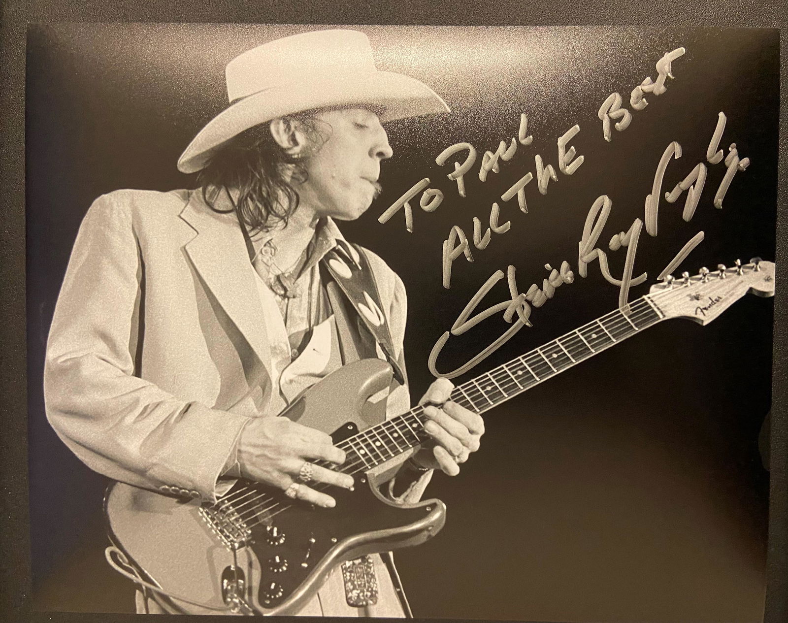 Stevie Ray Vaughan Autographed 8x10: Displays are assembled AFTER payment is received, picture is a mock up of finished product. Displays are not framed, and can be framed for a cost. Framed items will state they are framed in the name o