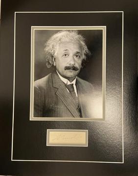 Albert Einstein Autograph Display (1 of 1)