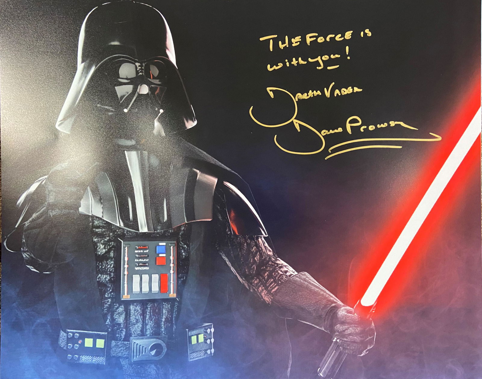David Prowse Autographed 16x20 Photo Vader (1 of 1)