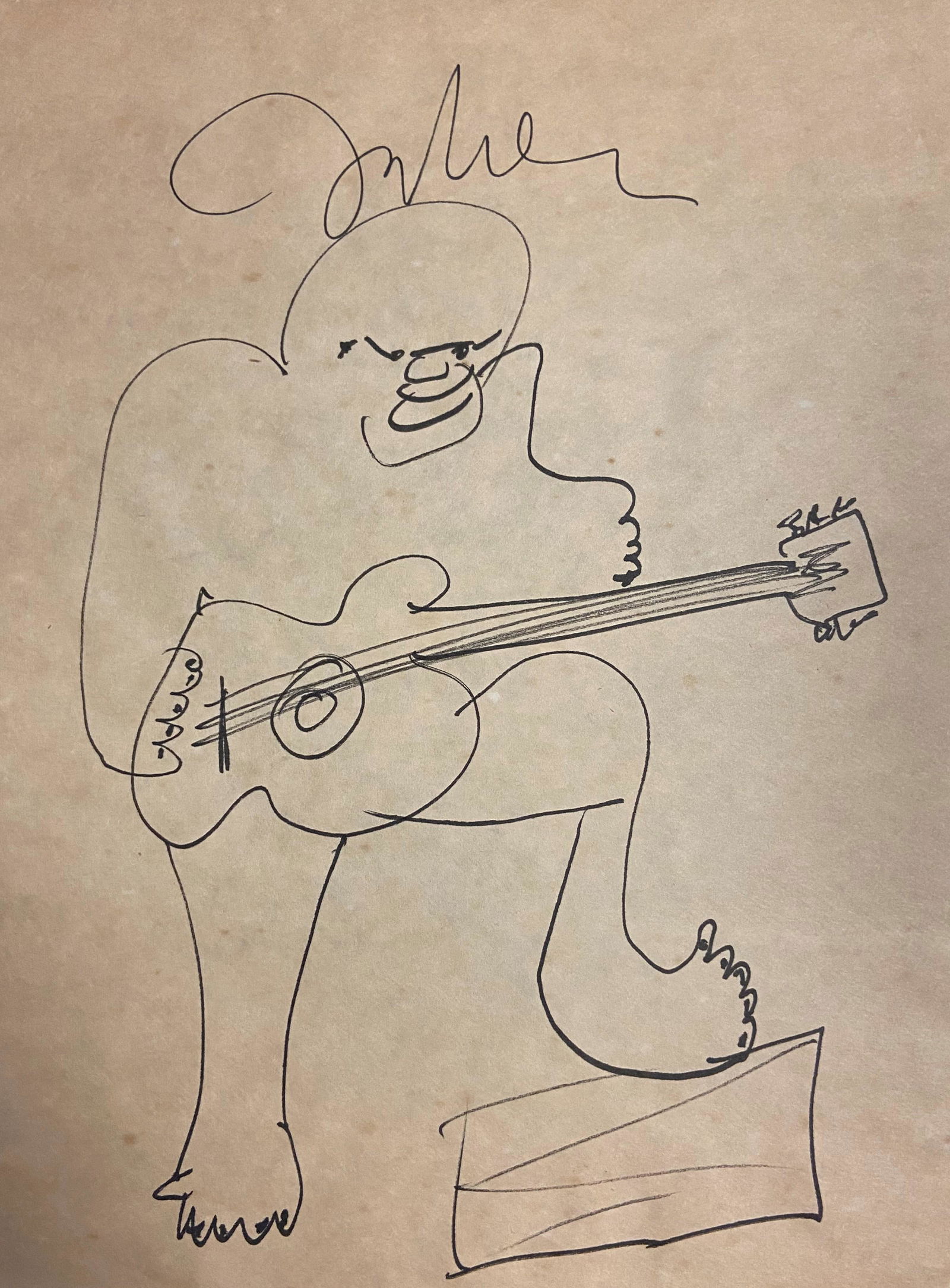 John Lennon Autographed Sketch: Displays are assembled AFTER payment is received, picture is a mock up of finished product. Displays are not framed, and can be framed for a cost. Framed items will state they are framed in the name o