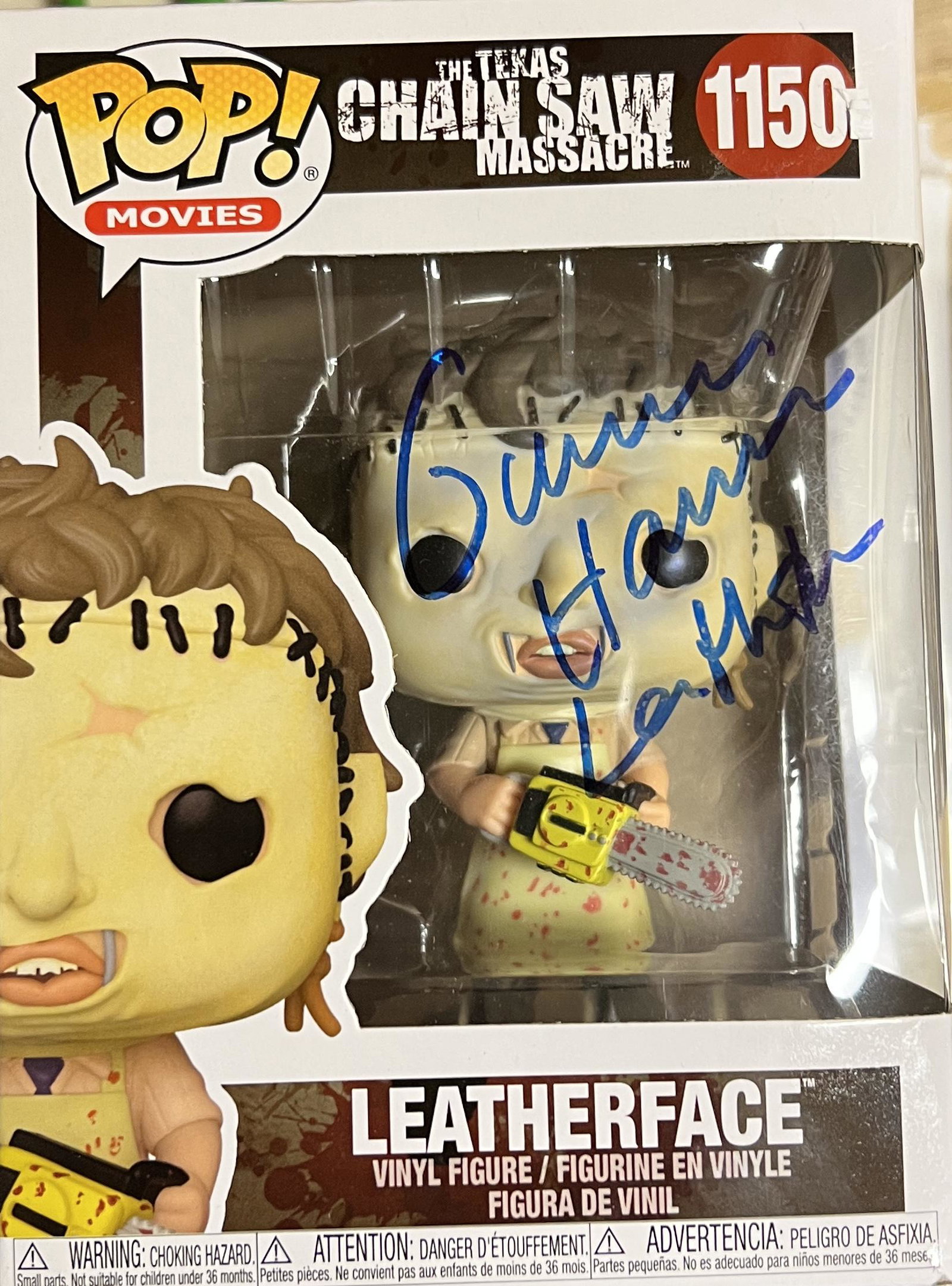 Gunnar Hannsen Autographed Leatherface Funko: Displays are not framed, and can be framed for a cost. Framed items will state they are framed in the name of the item. All signed items come with a COA. Ask any and all questions BEFORE bidding. Sign