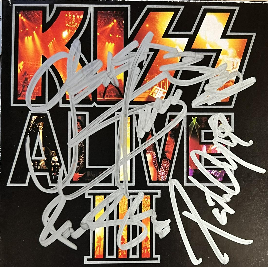 Kiss Autographed Cd Cover All 4 (1 of 1)