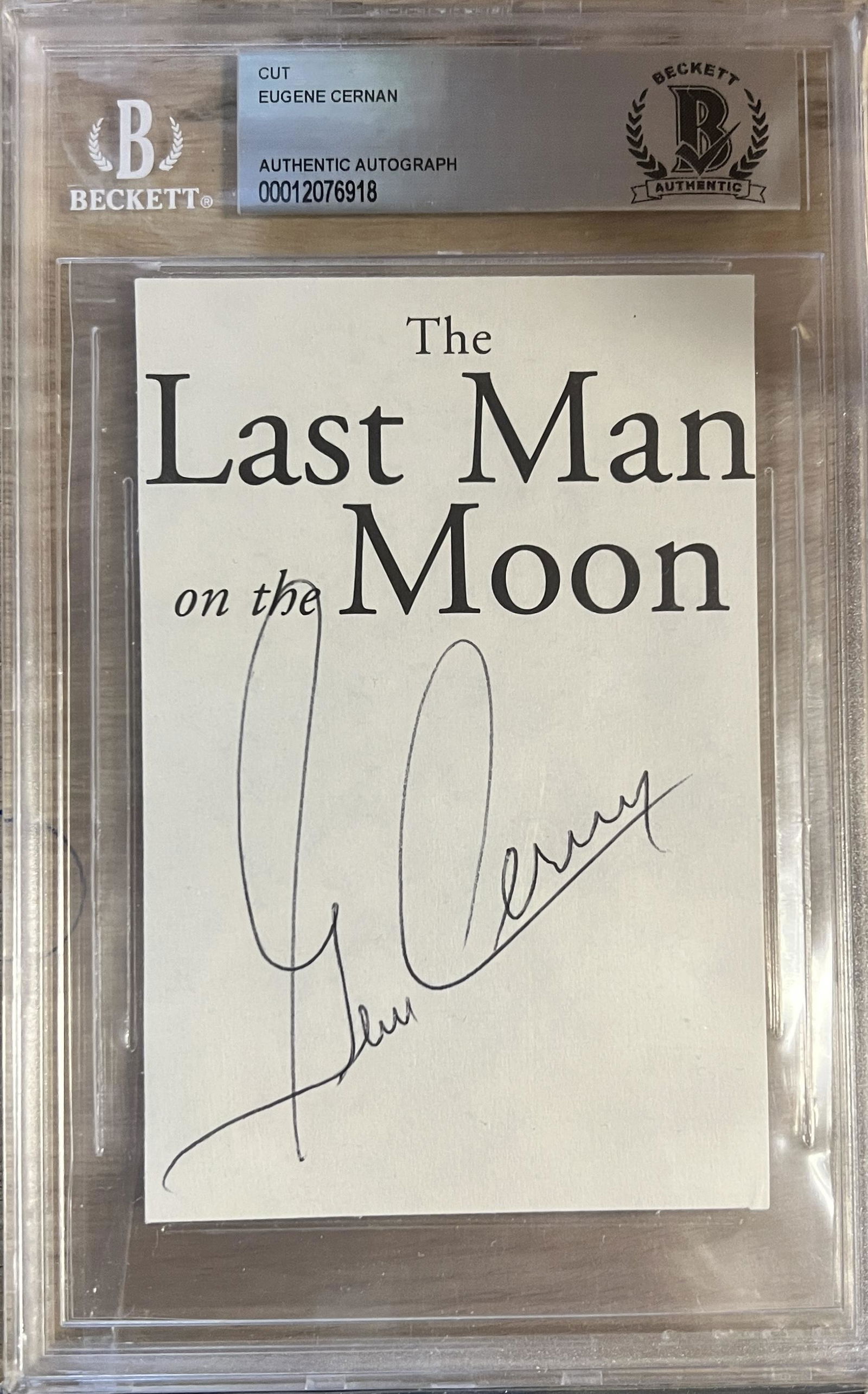 Gene Cernan Autographed PSA SLAB CUT (1 of 1)