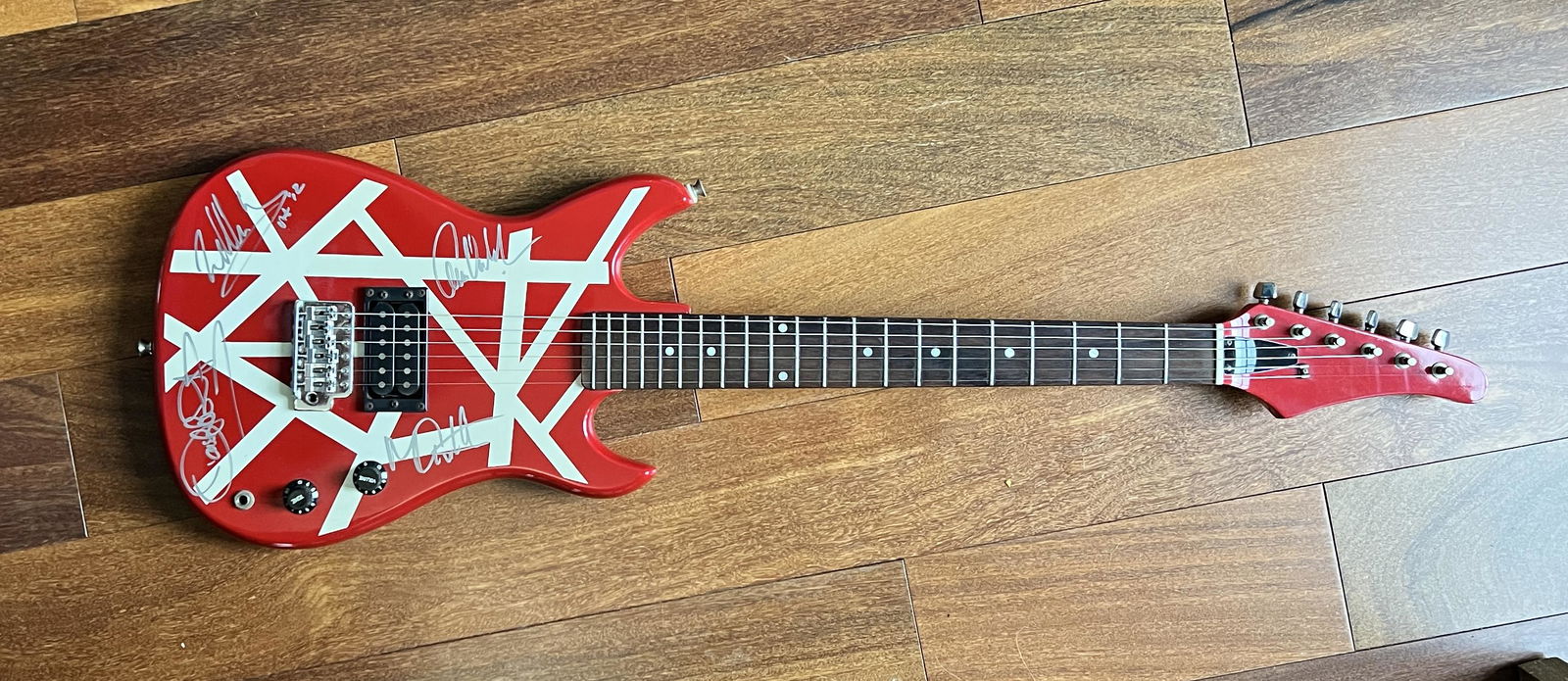 Van Halen Autographed Guitar All 4! (1 of 1)