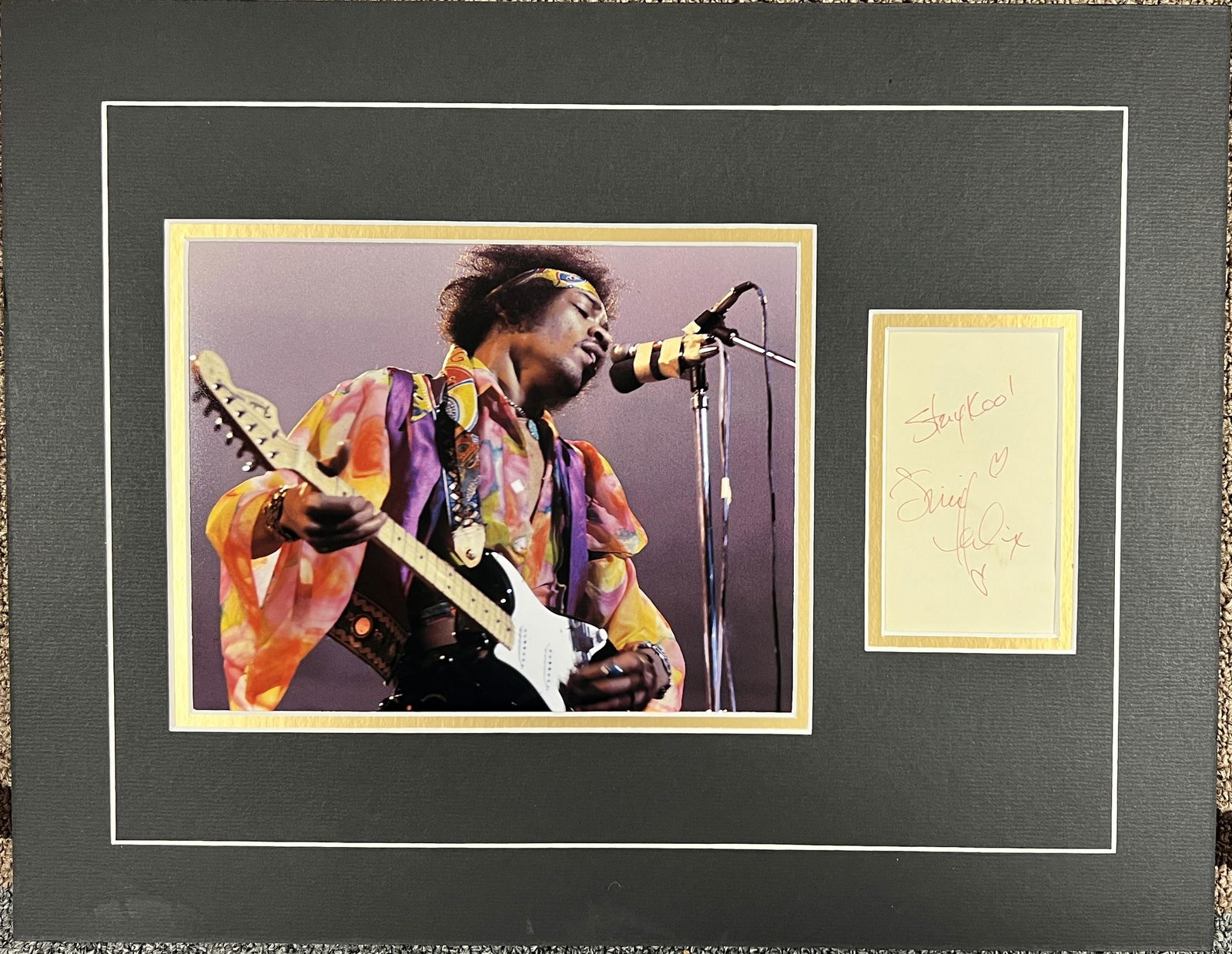 Jimi Hendrix Autographed Display (1 of 1)