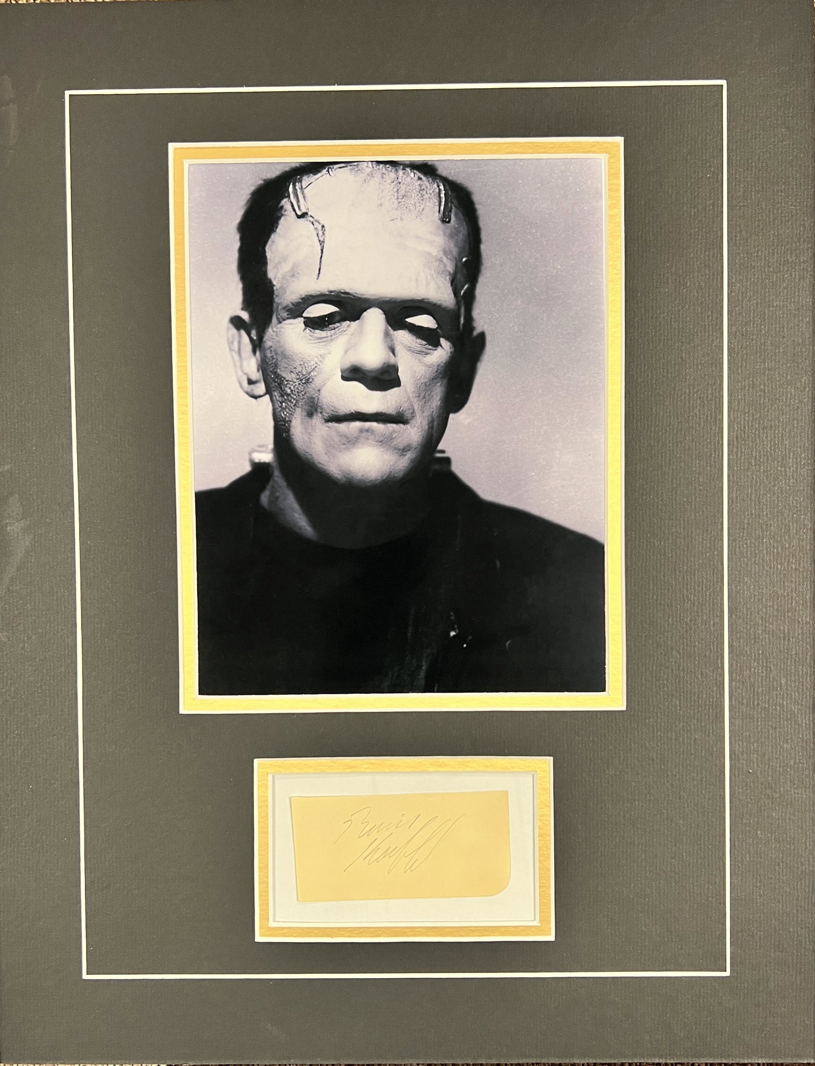 Boris Karloff Autographed Display (1 of 1)
