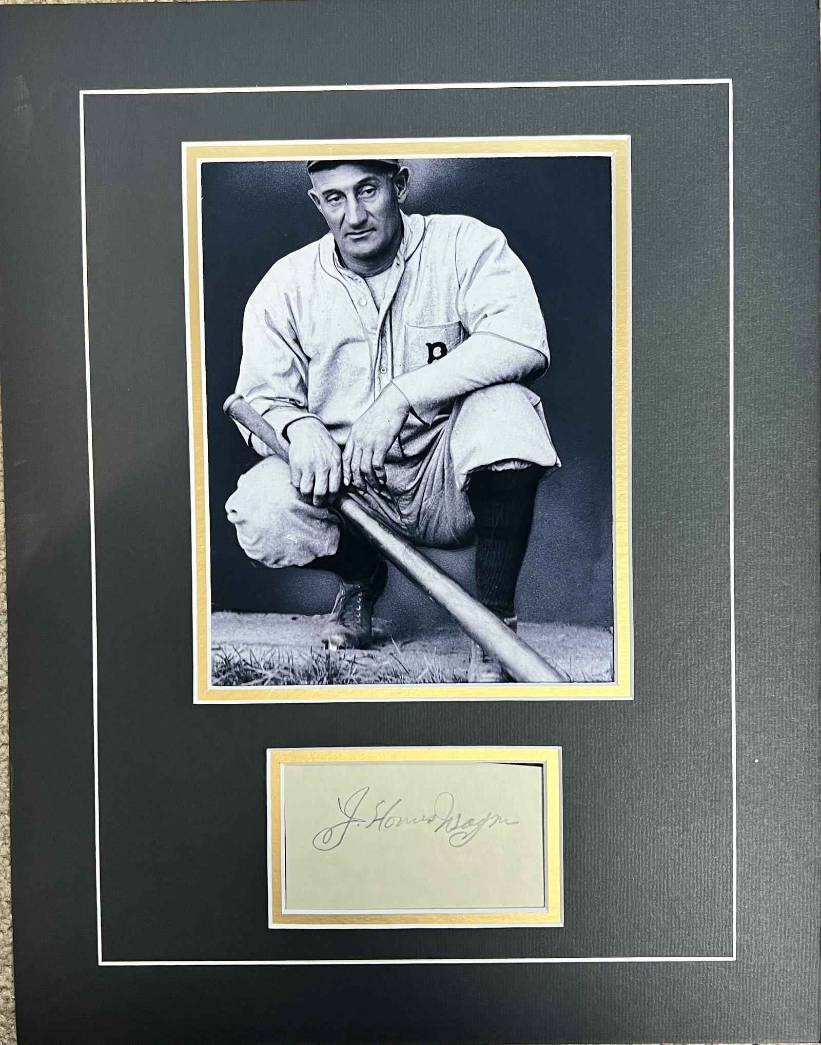 Honus Wagner Autographed Display (1 of 1)