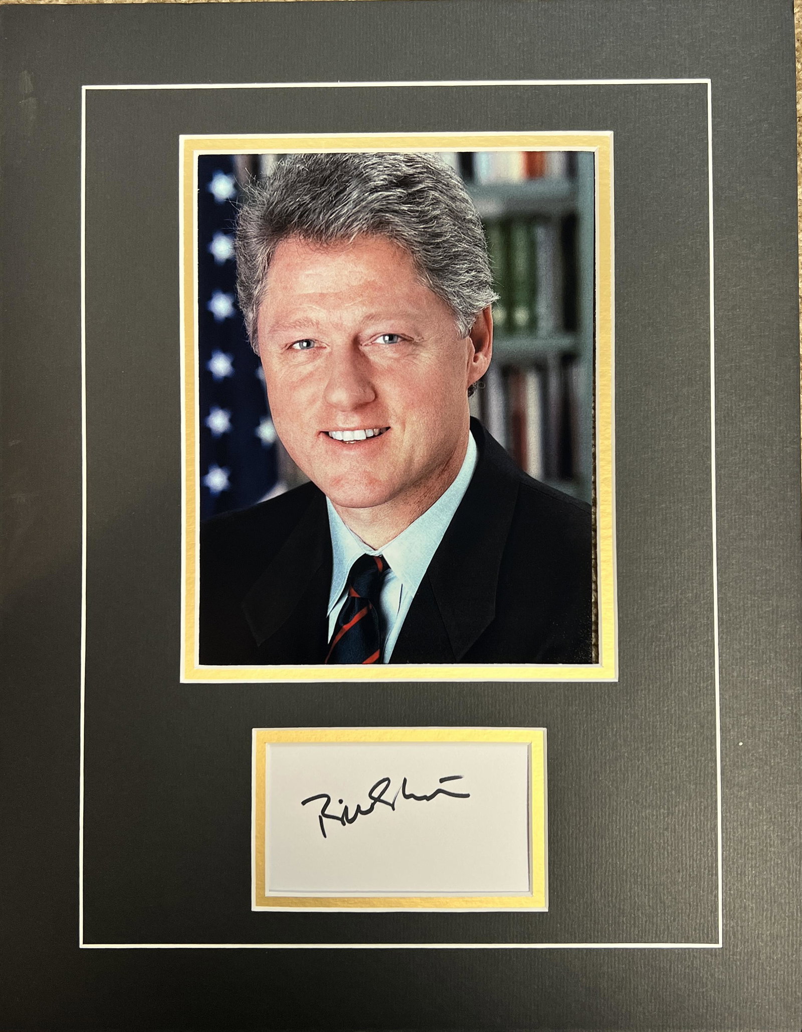 Bill Clinton Autographed Display (1 of 1)