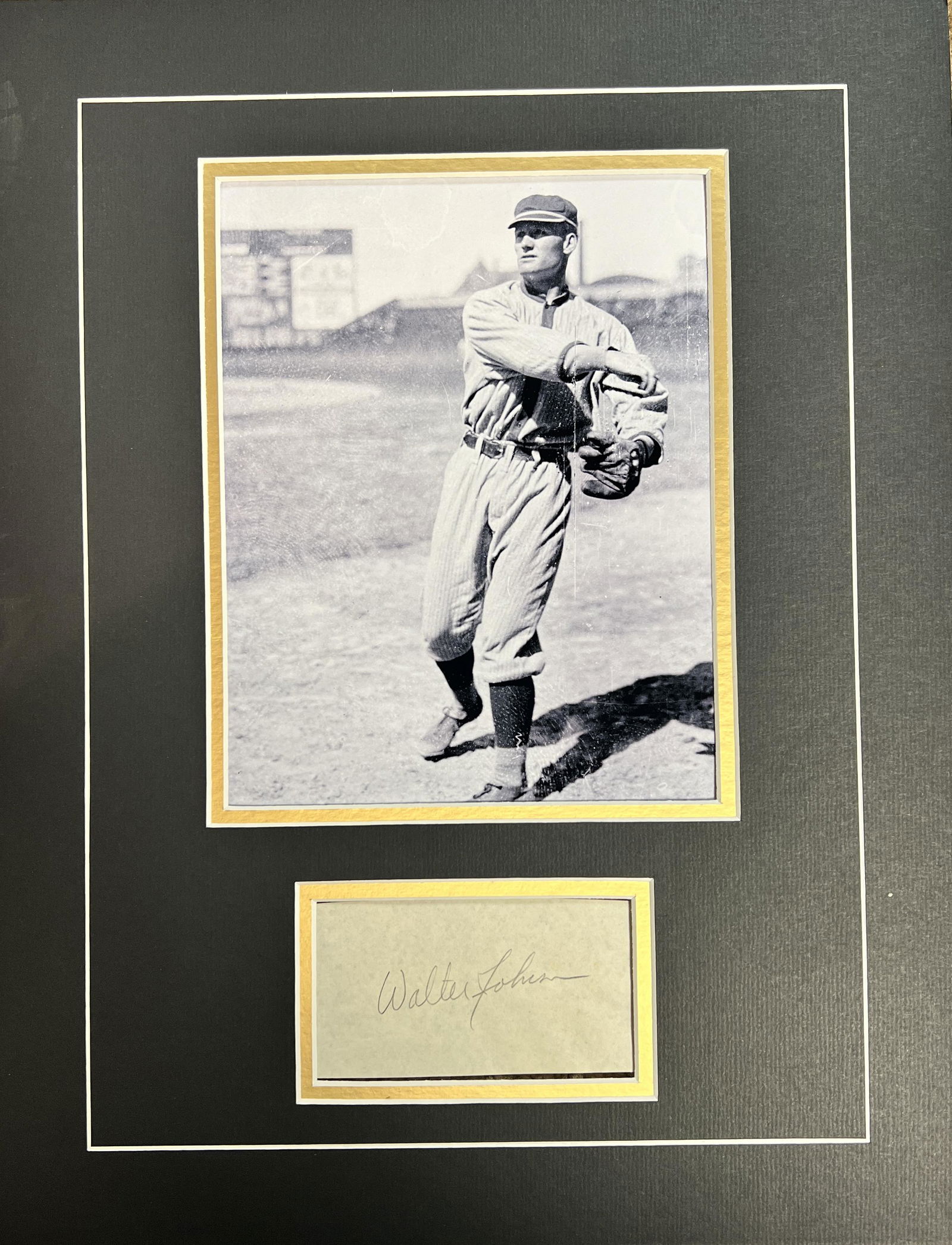 Walter Johnson Autographed Display (1 of 1)