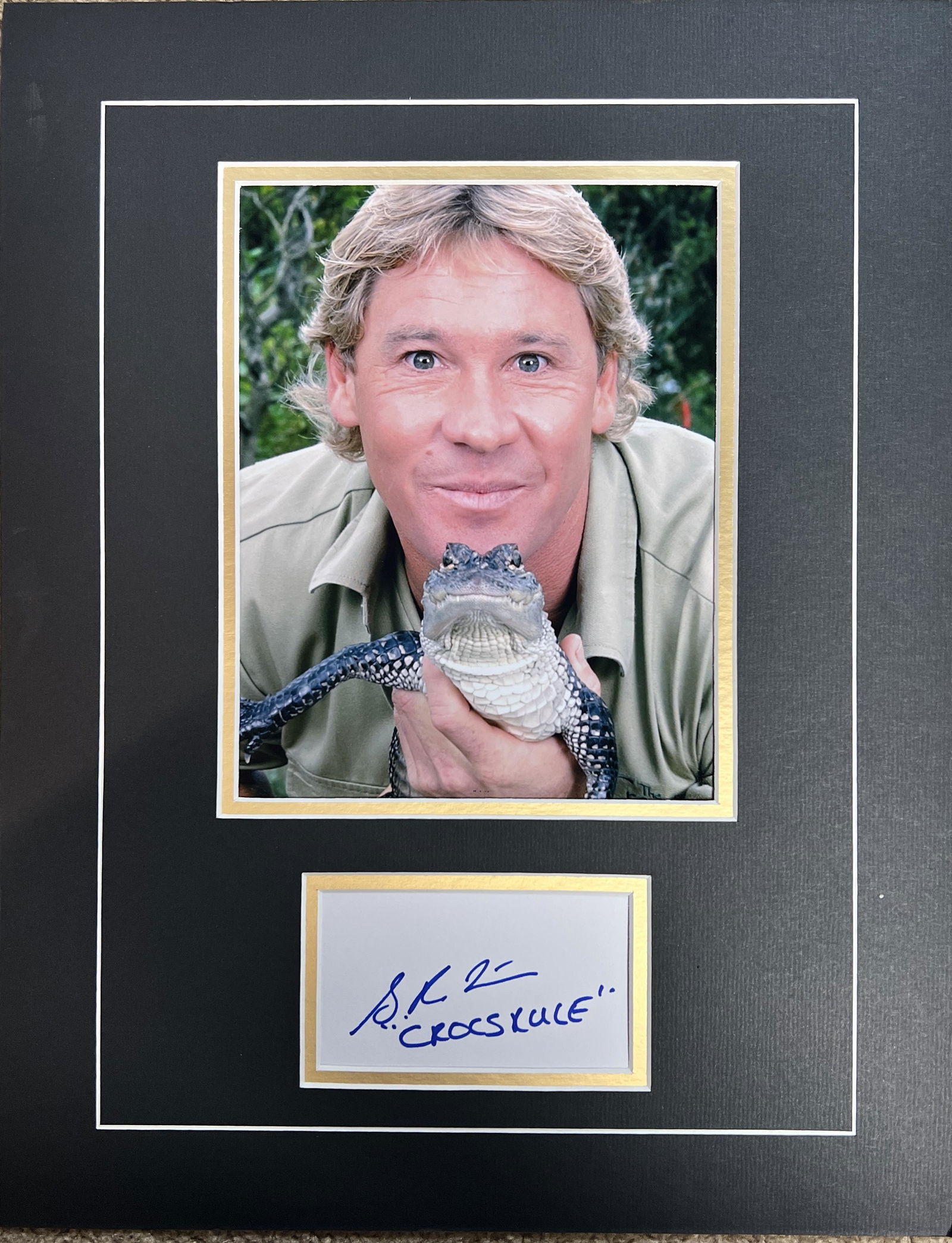 Steve Irwin Autographed Display (1 of 1)