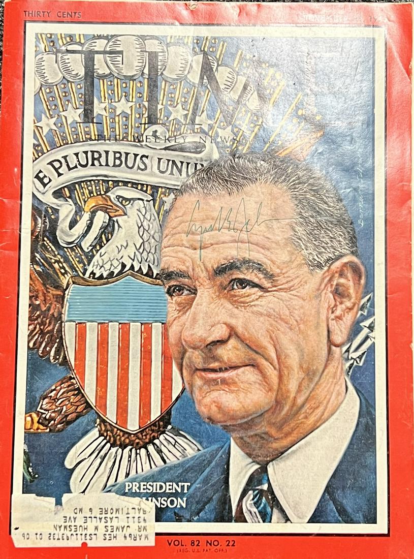 Lyndon B. Johnson Autographed MAGAZINE (1 of 1)