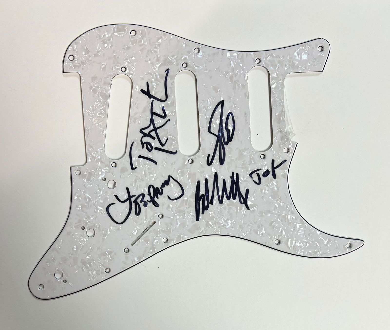 Aerosmith Autographed Pickguard ALL 5! (1 of 1)