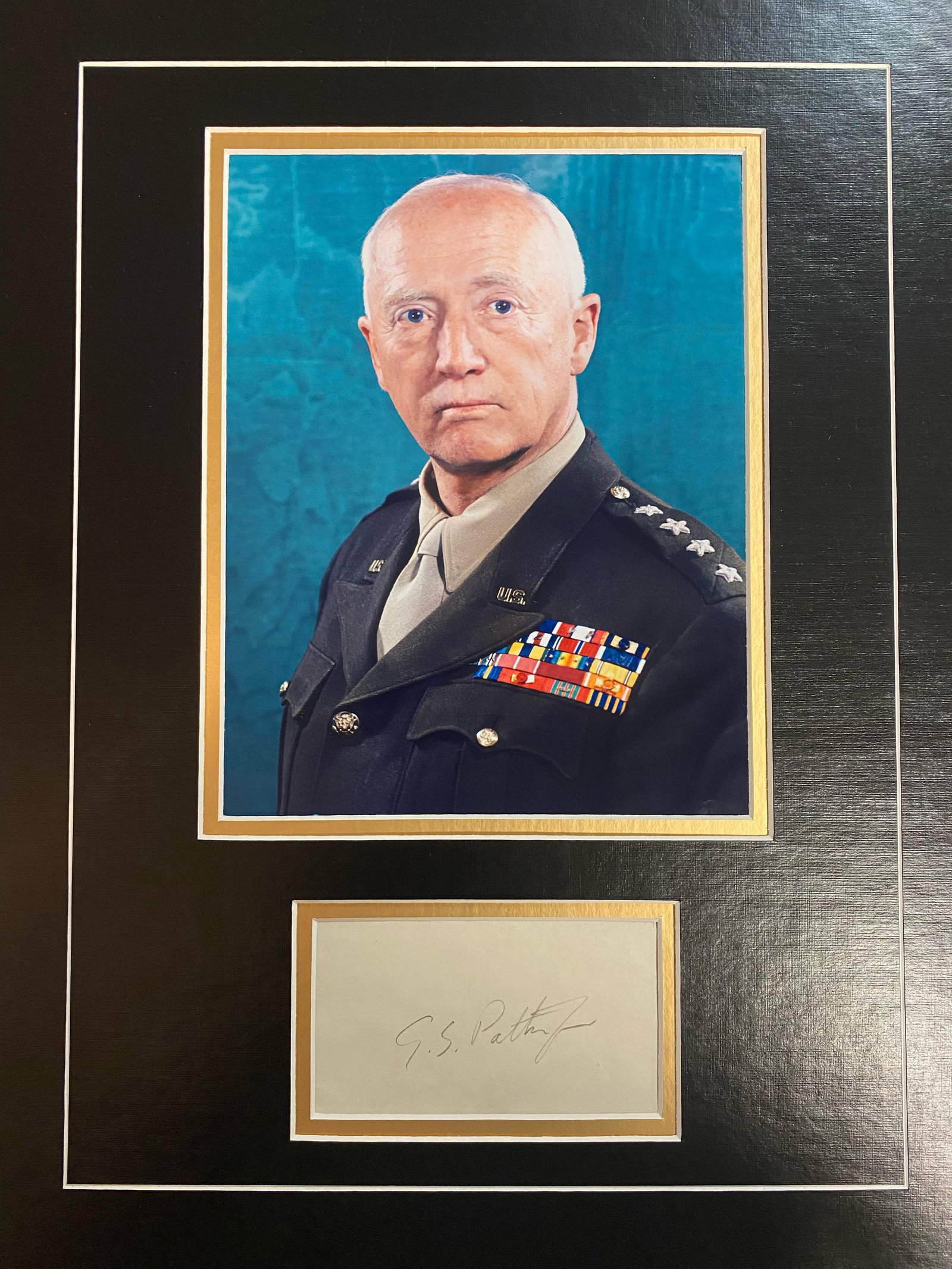 General Patton Autographed Display (1 of 1)