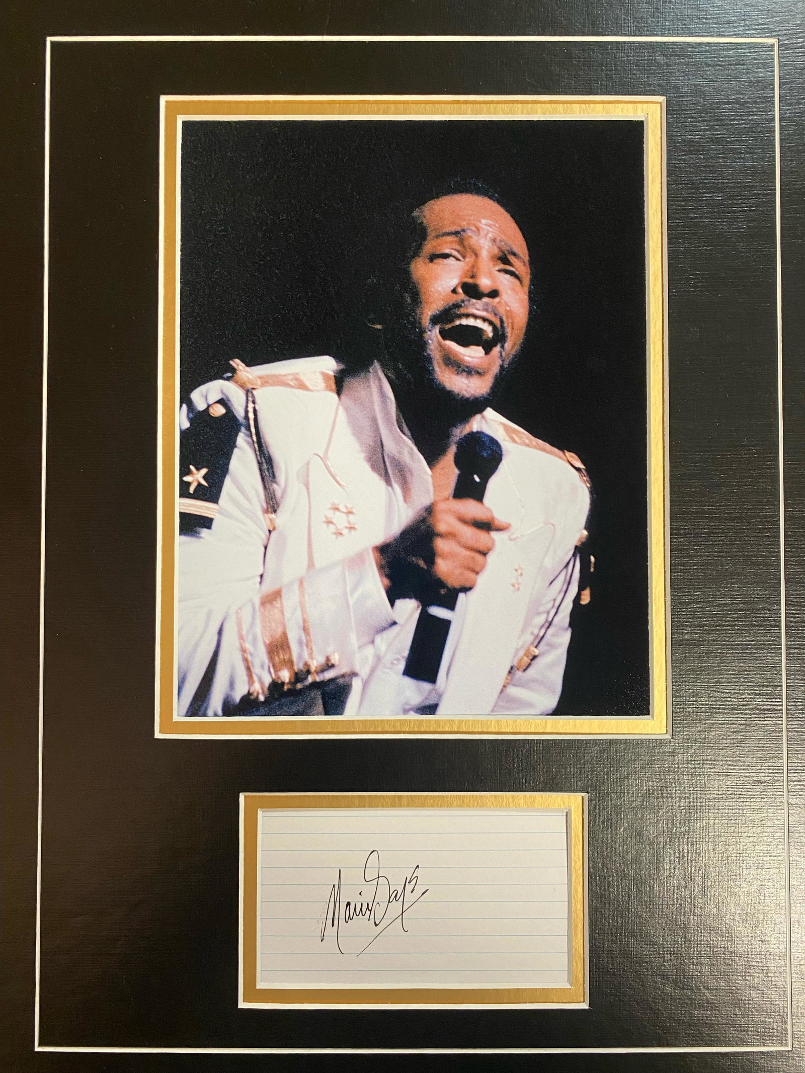 Marvin Gaye Autographed Display (1 of 1)