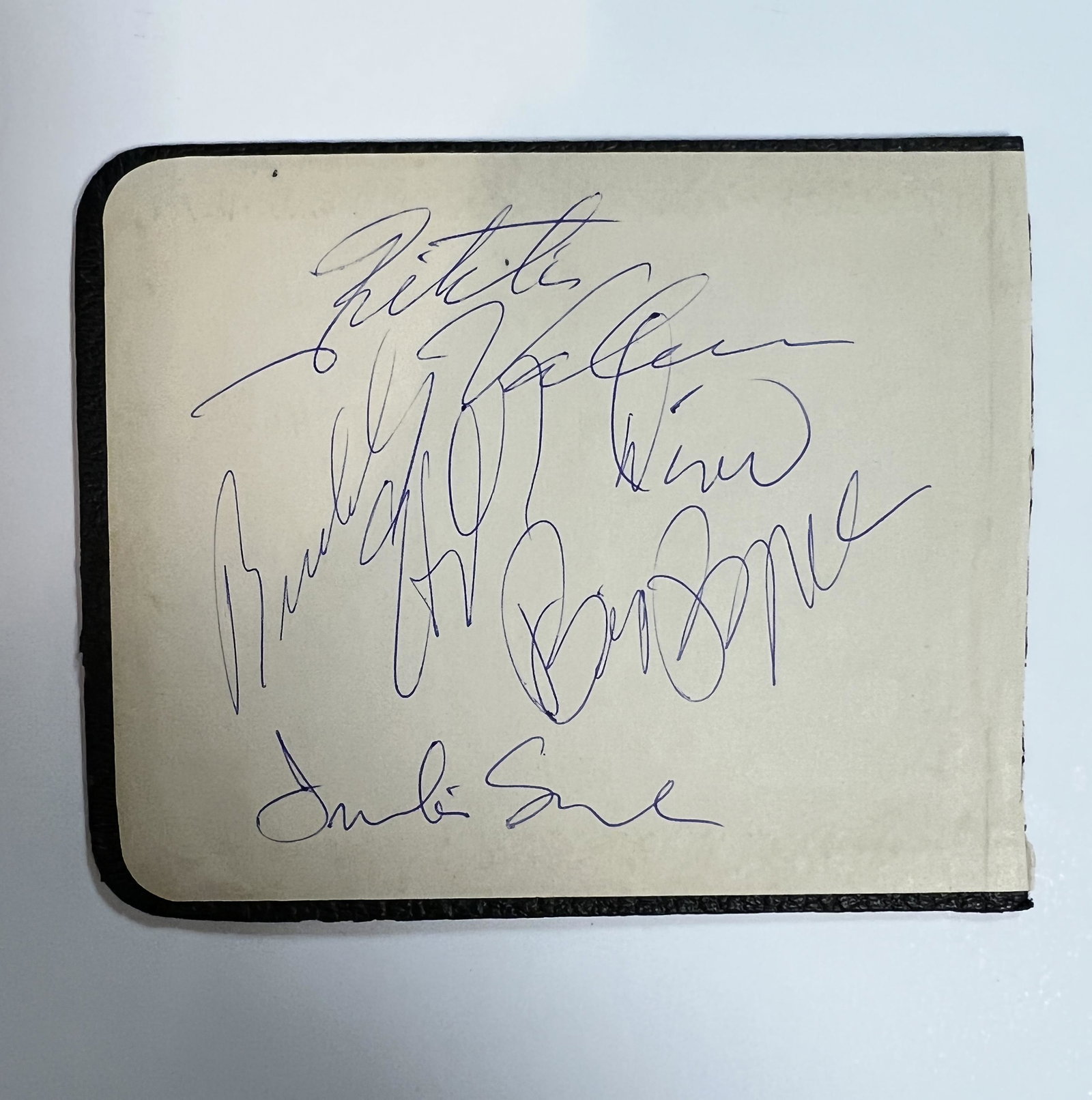 Buddy Holly Valens Bopper Autographed Page (1 of 1)