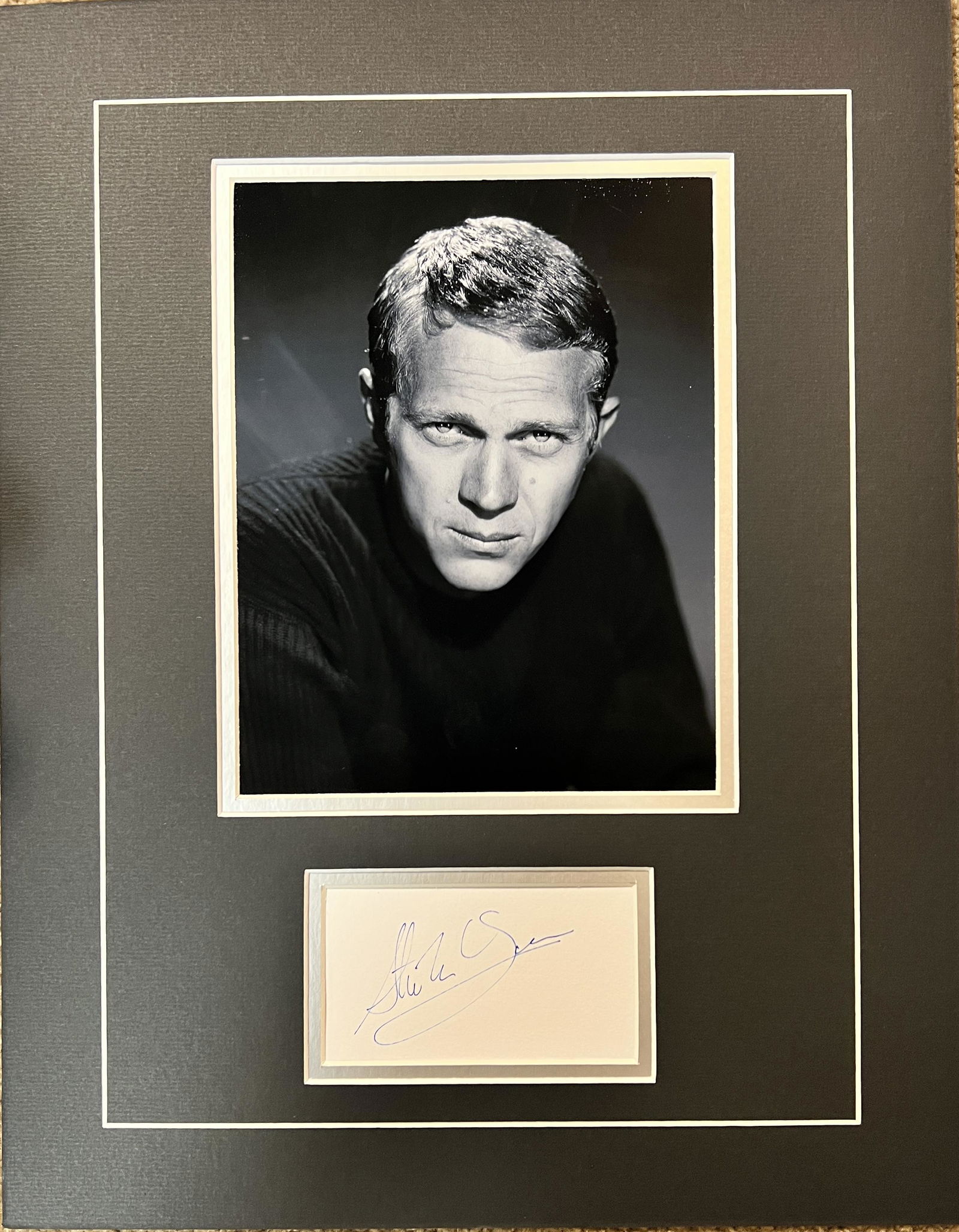 Steve McQueen Autographed Display (1 of 1)