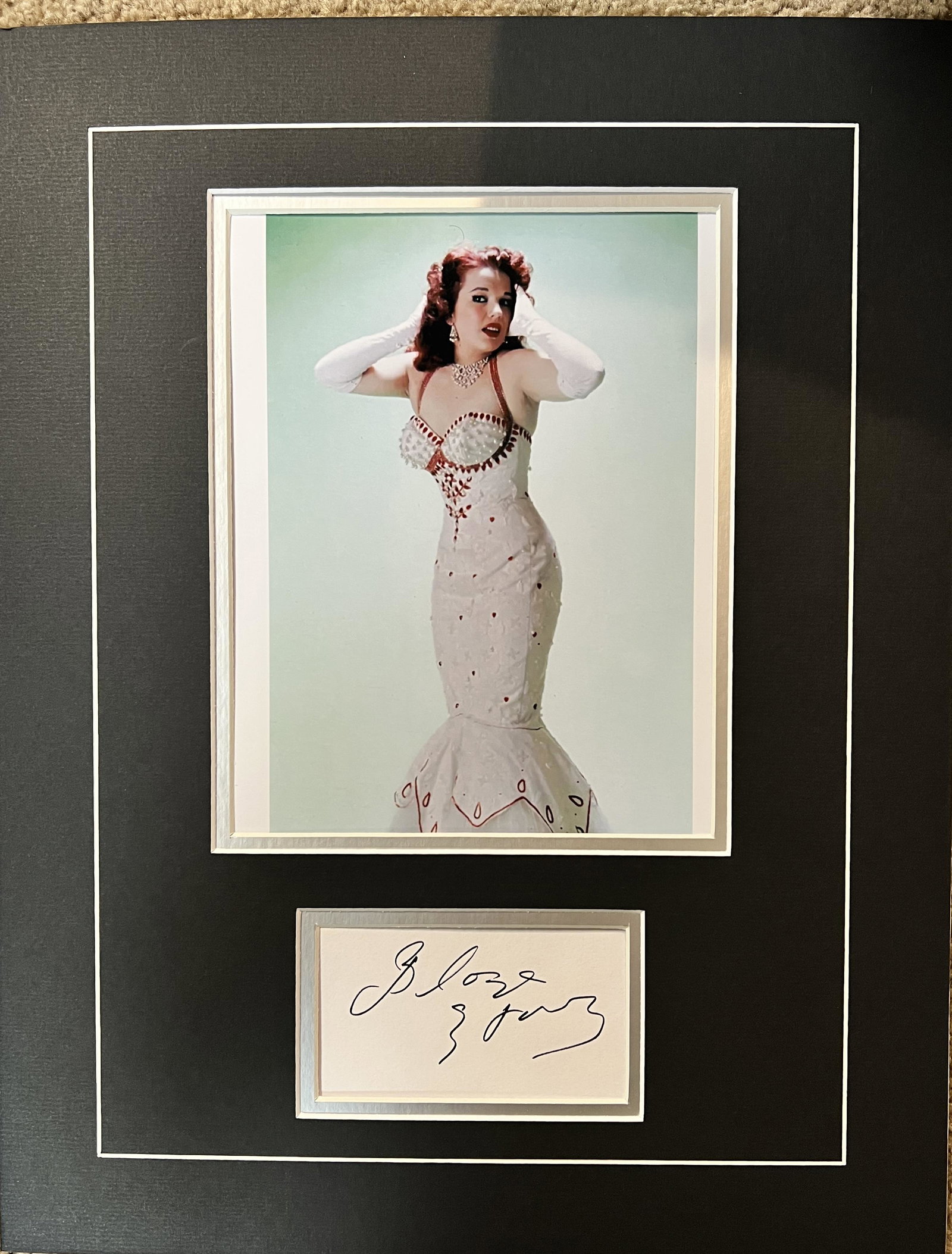 Blaze Starr Autographed Display (1 of 1)