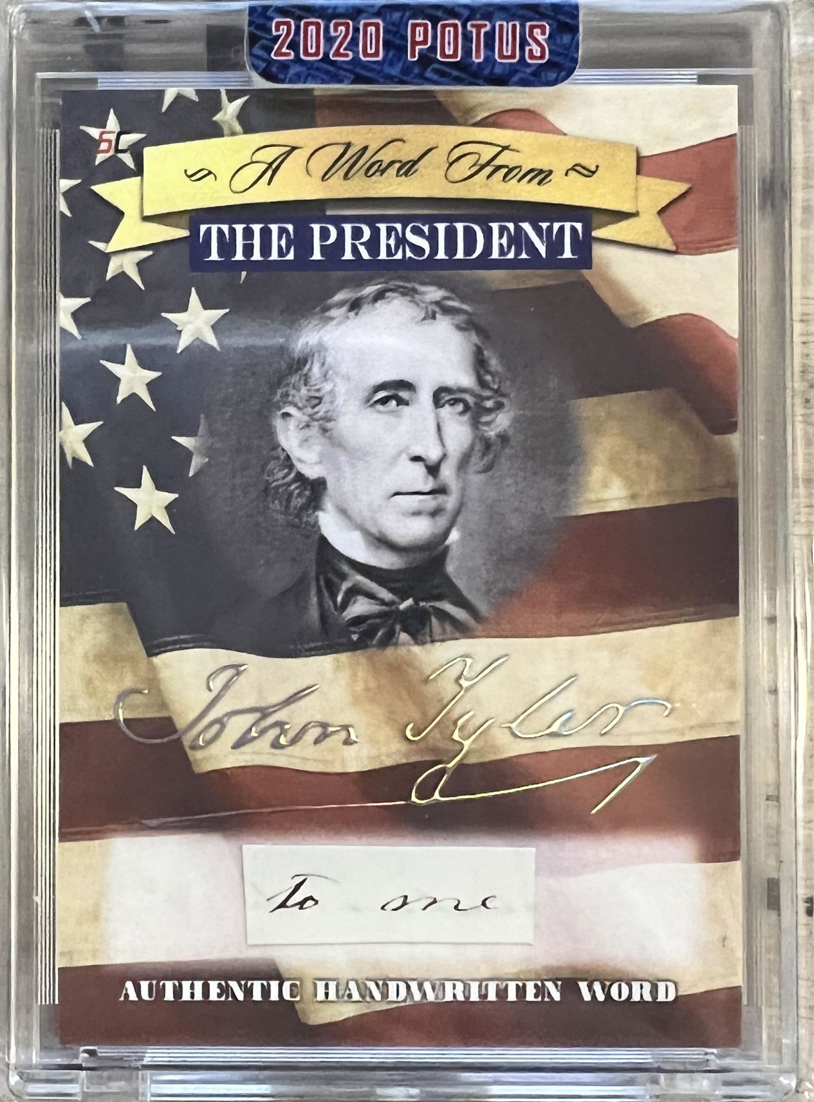 John Tyler Handwritten Word Card (1 of 1)