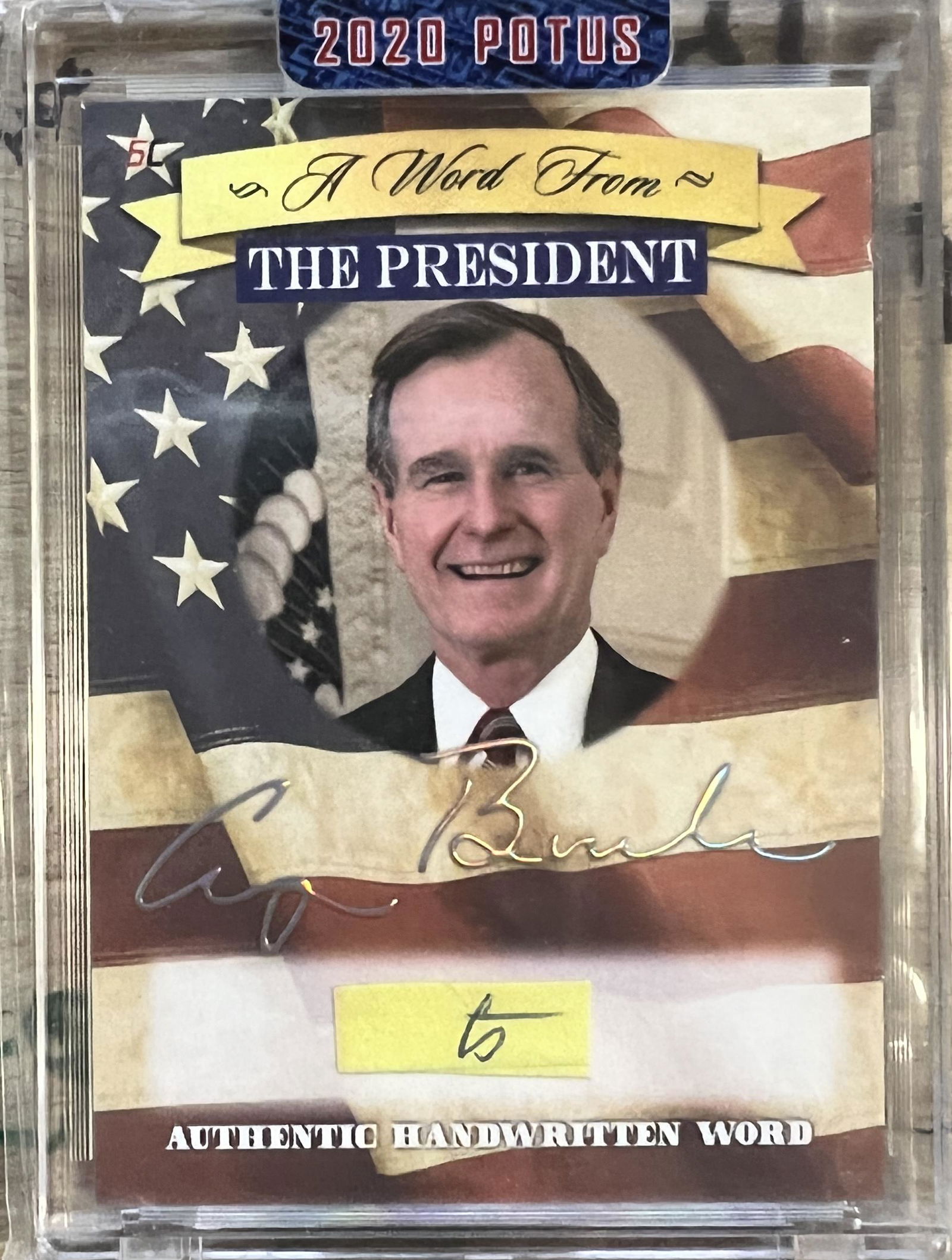 George Bush Sr Handwritten Word Card (1 of 1)