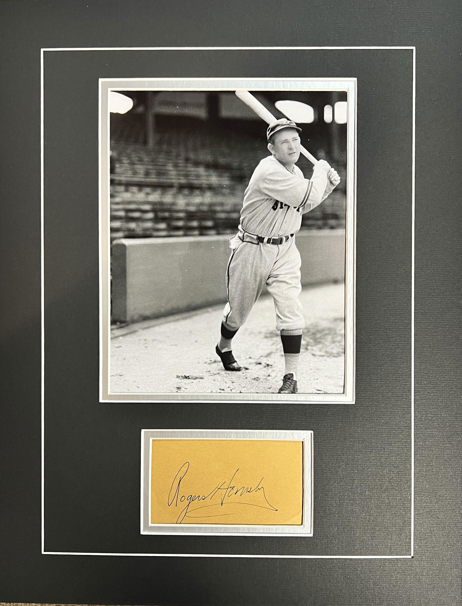 Rogers Hornsby Autographed Display (1 of 1)