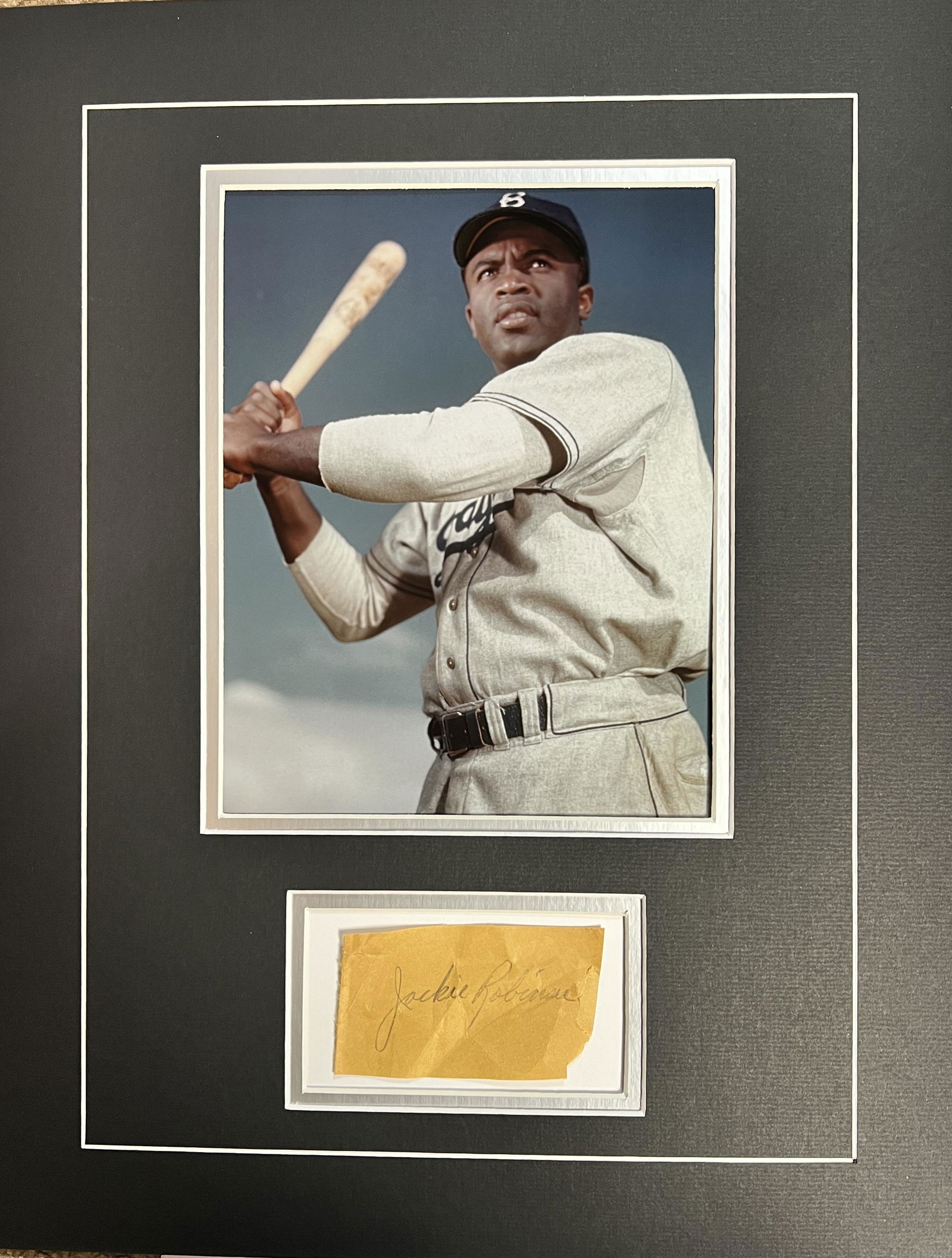 Jackie Robinson Autographed Display (1 of 1)