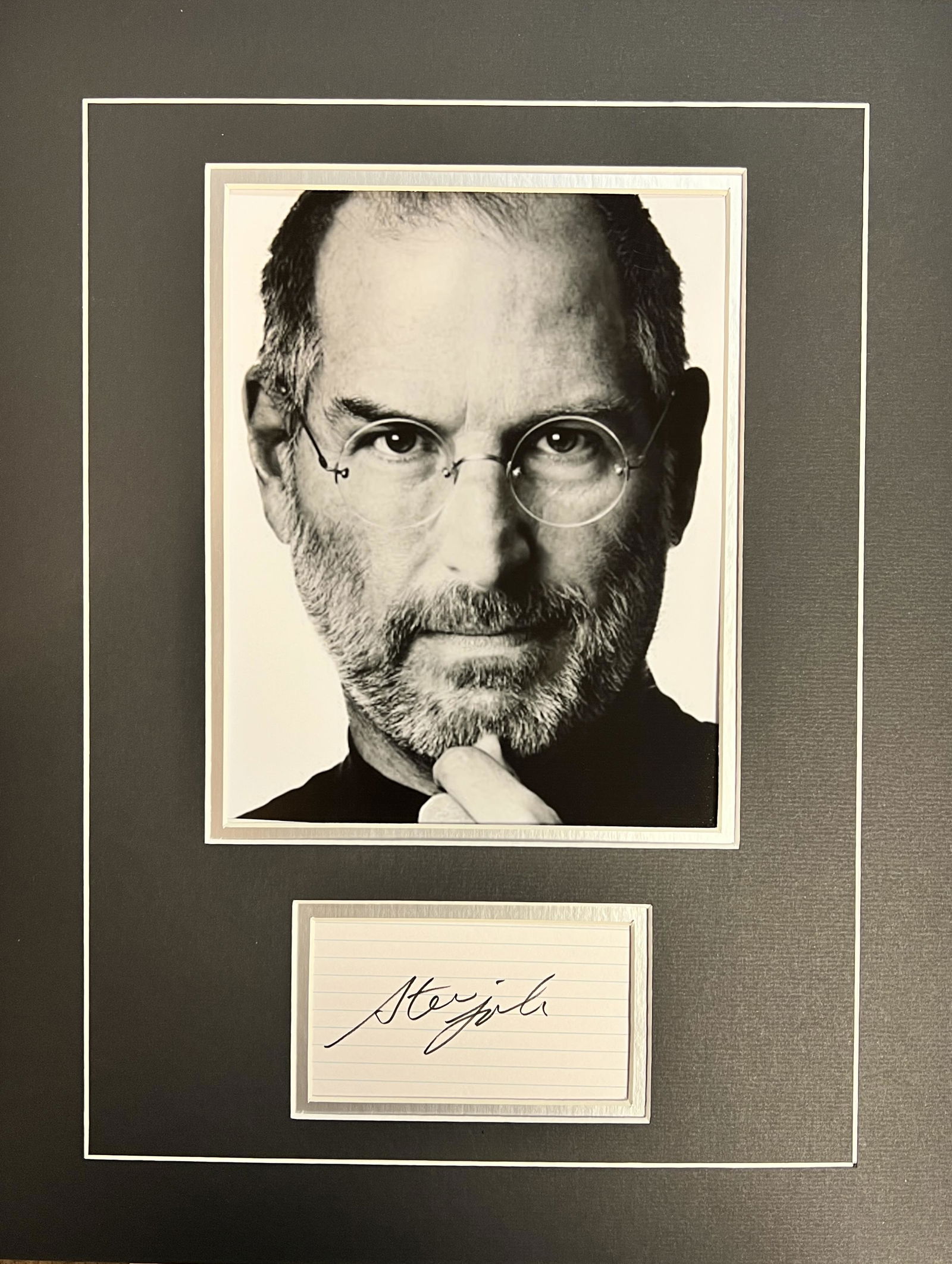 Steve Jobs Autographed Display (1 of 1)