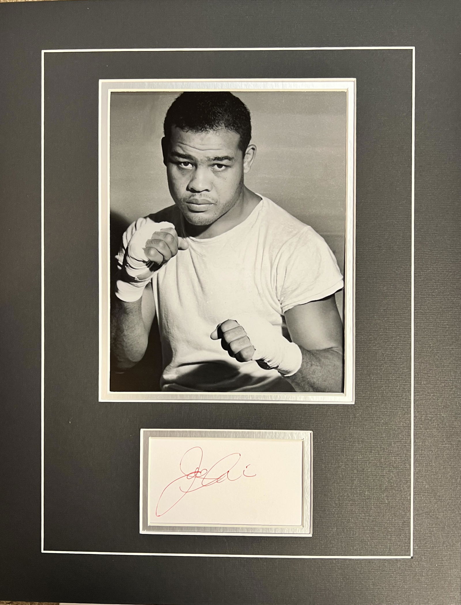 Joe Louis Autographed Display (1 of 1)