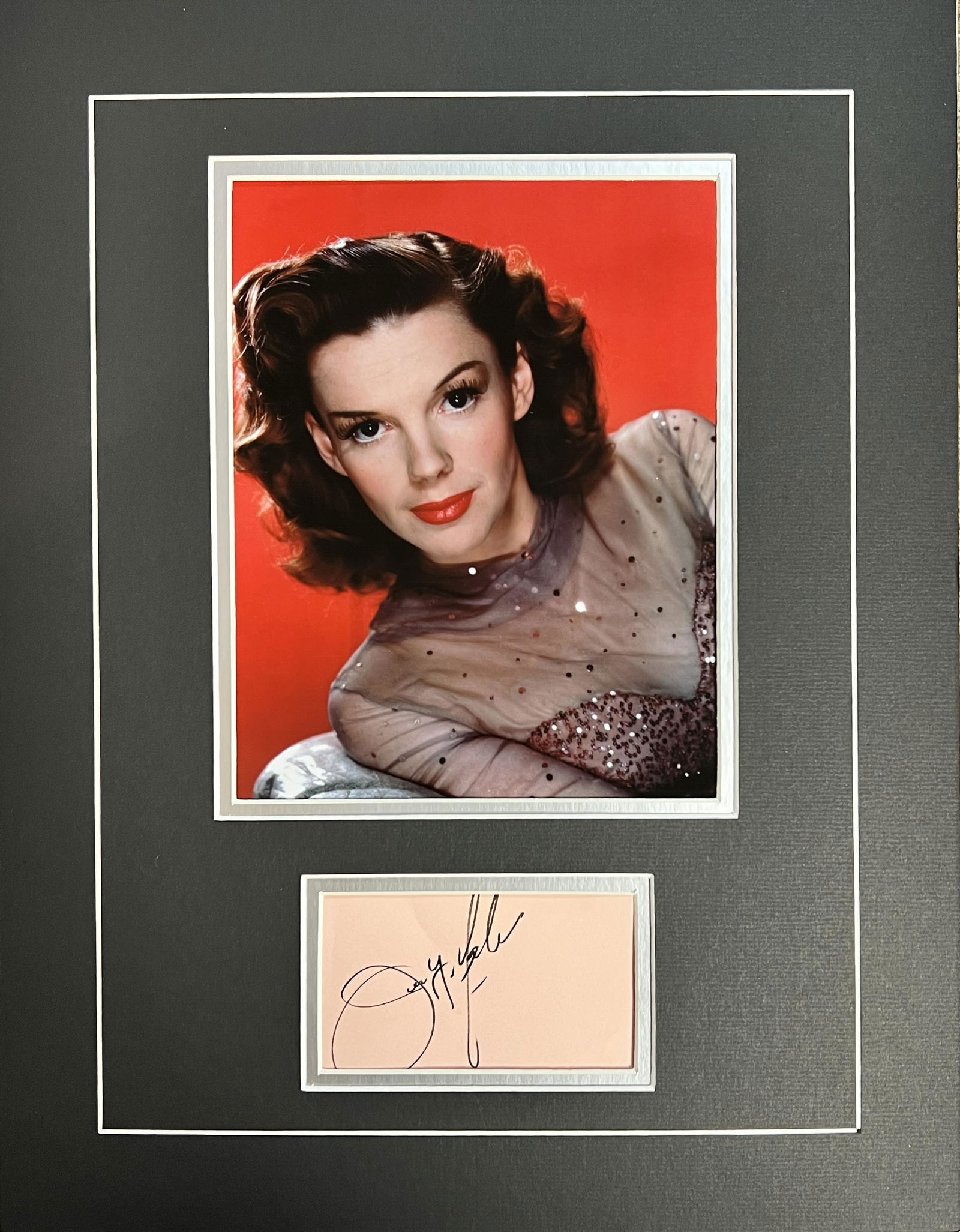 Judy Garland Autographed Display (1 of 1)