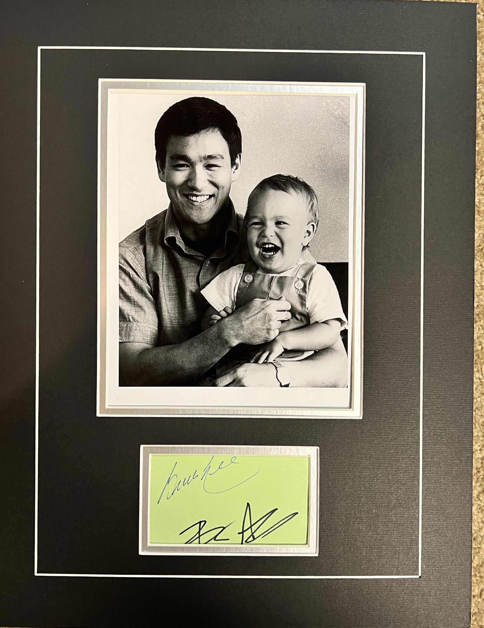 Bruce and Brandon Lee Autographed Display (1 of 1)
