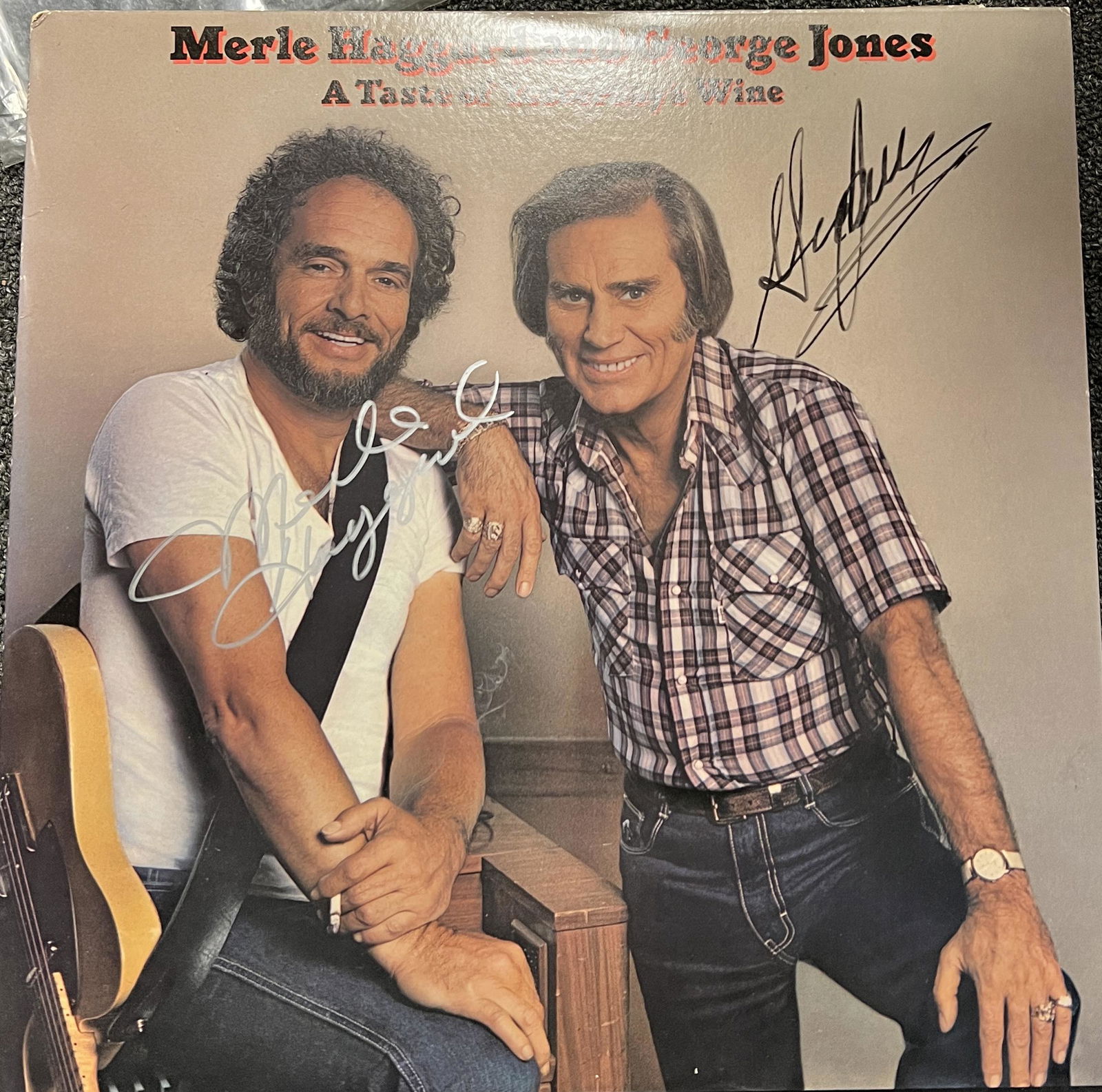 Merle Haggard George Jones Autographed Album (1 of 1)