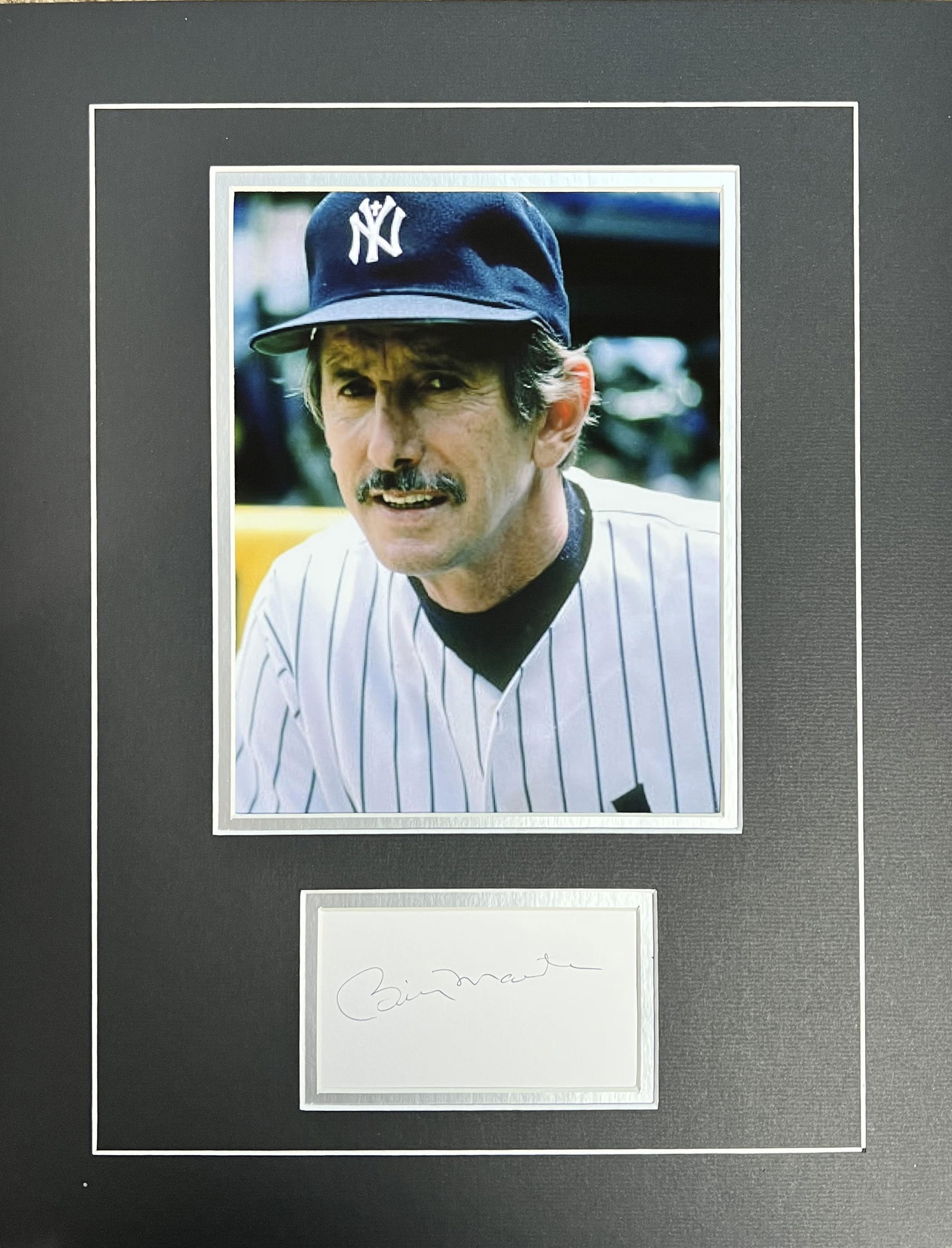 Billy Martin Autographed Display (1 of 1)