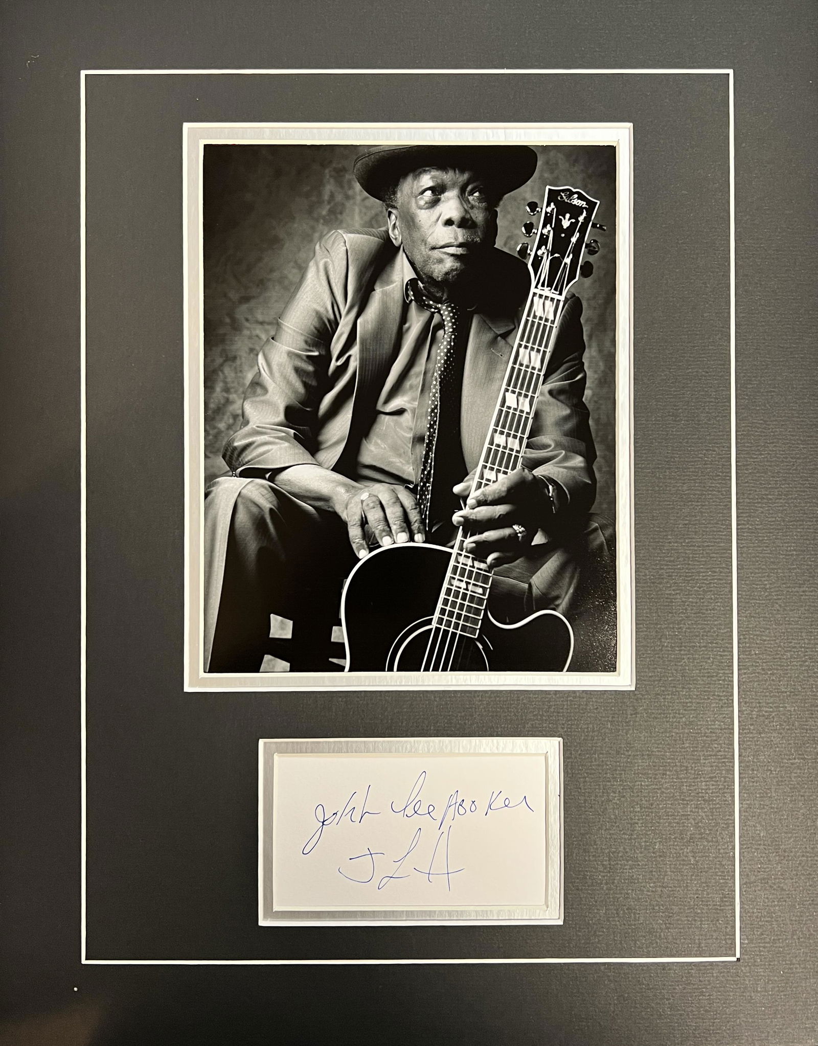 John Lee Hooker Autographed Display (1 of 1)