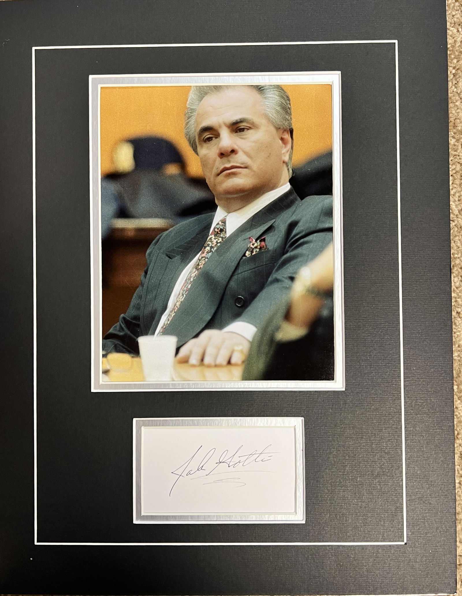 John Gotti Autographed Display (1 of 1)