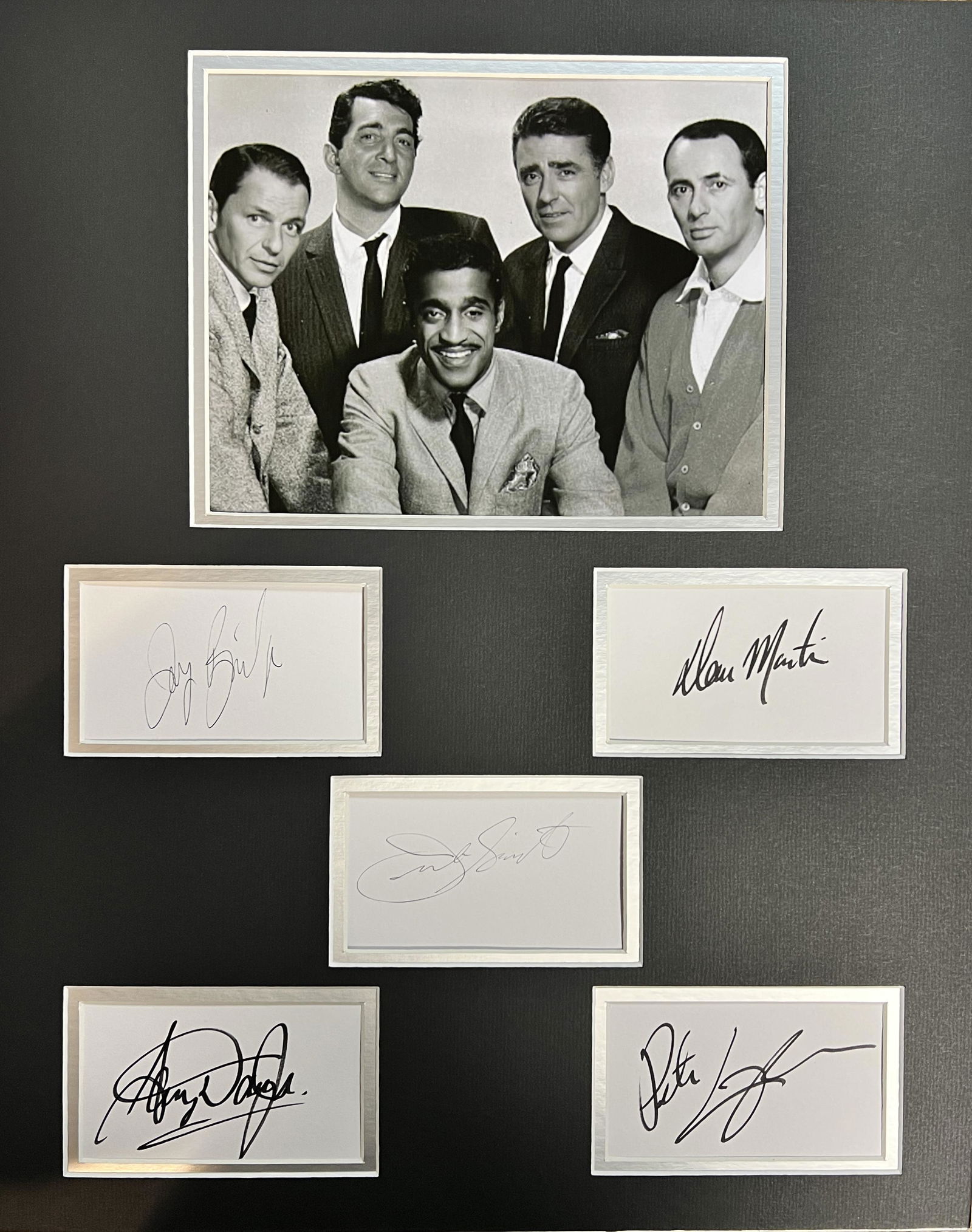 The Rat Pack Autographed Display All 5 (1 of 1)