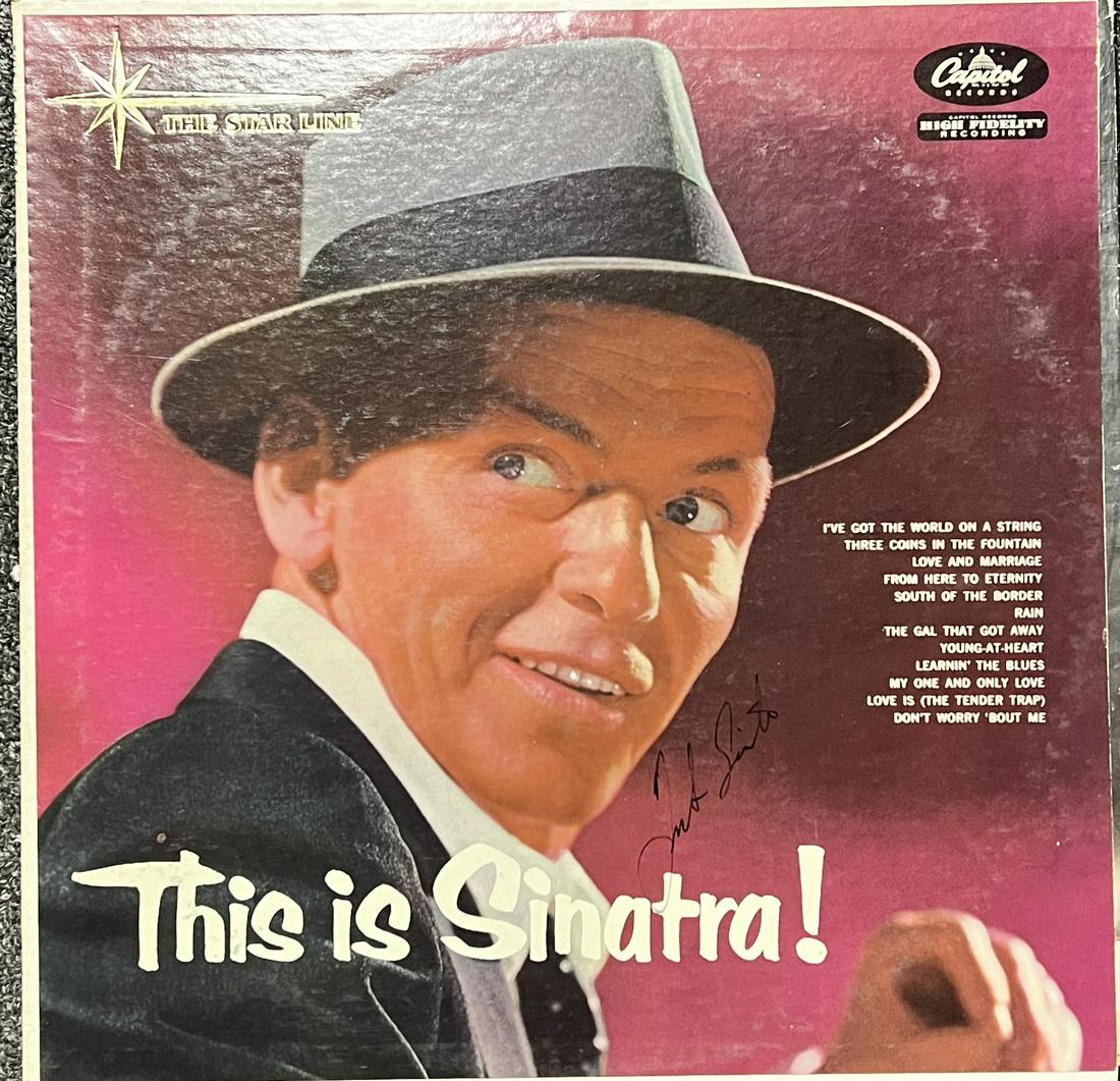 Frank Sinatra Autographed Album: Displays are not framed, and can be framed for a cost. Framed items will state they are framed in the name of the item. All signed items come with a COA. Ask any and all questions BEFORE bidding. Sign