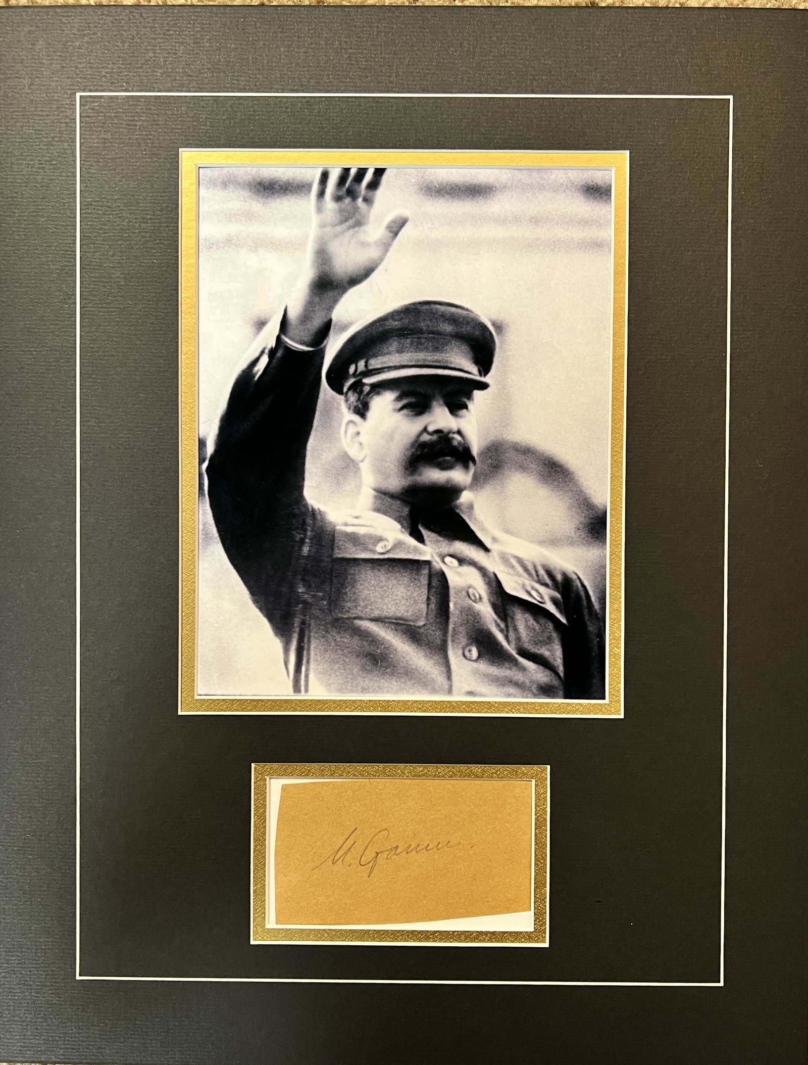 Joseph Stalin Autographed Display: Displays are not framed, and can be framed for a cost. Framed items will state they are framed in the name of the item. All signed items come with a COA. Ask any and all questions BEFORE bidding. Sign