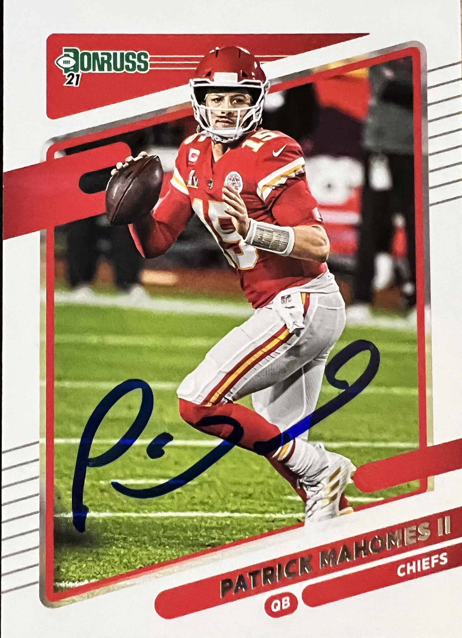 Patrick Mahomes Autographed CARD (1 of 1)