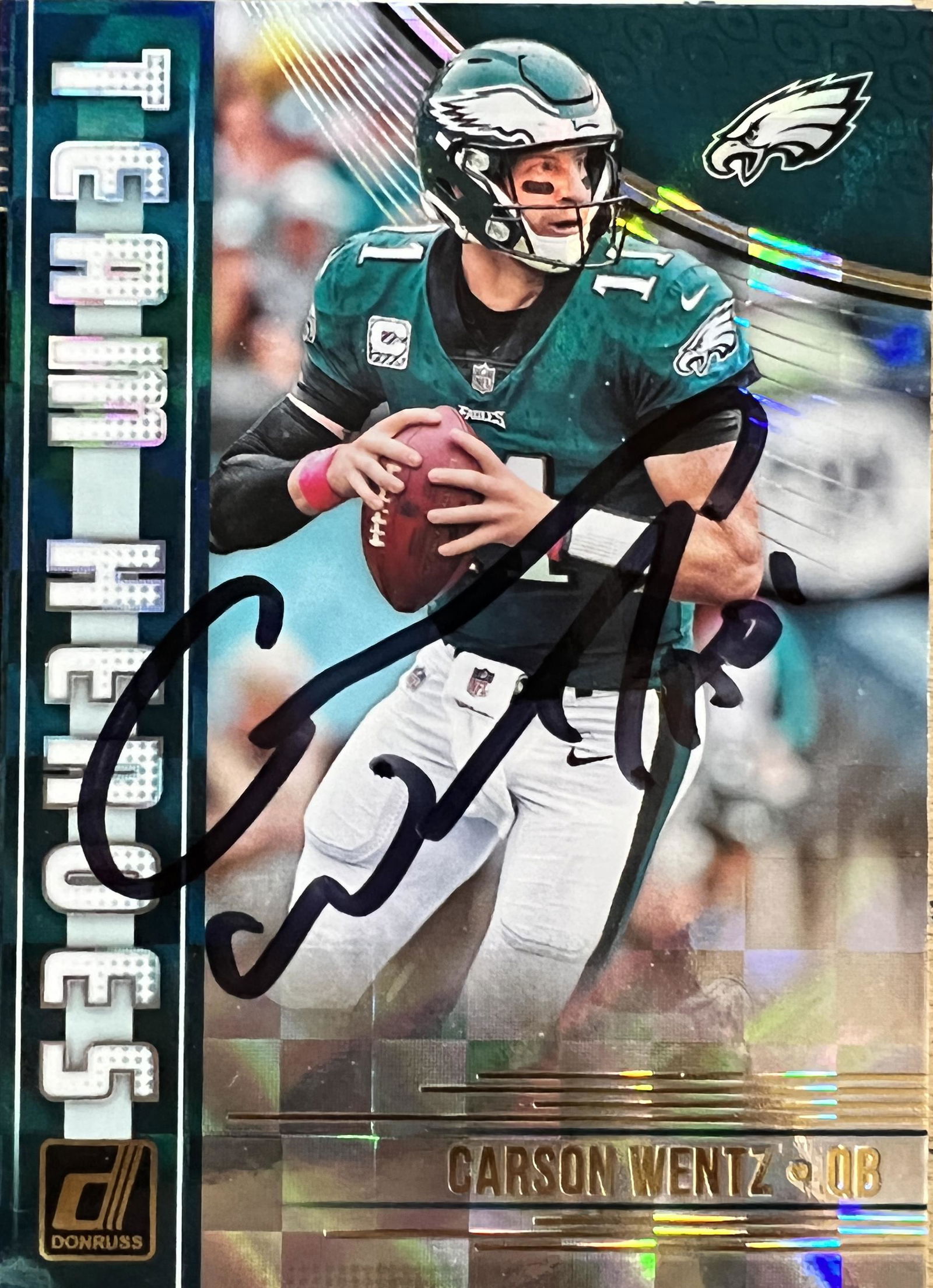 Carson Wentz Autographed Card (1 of 1)